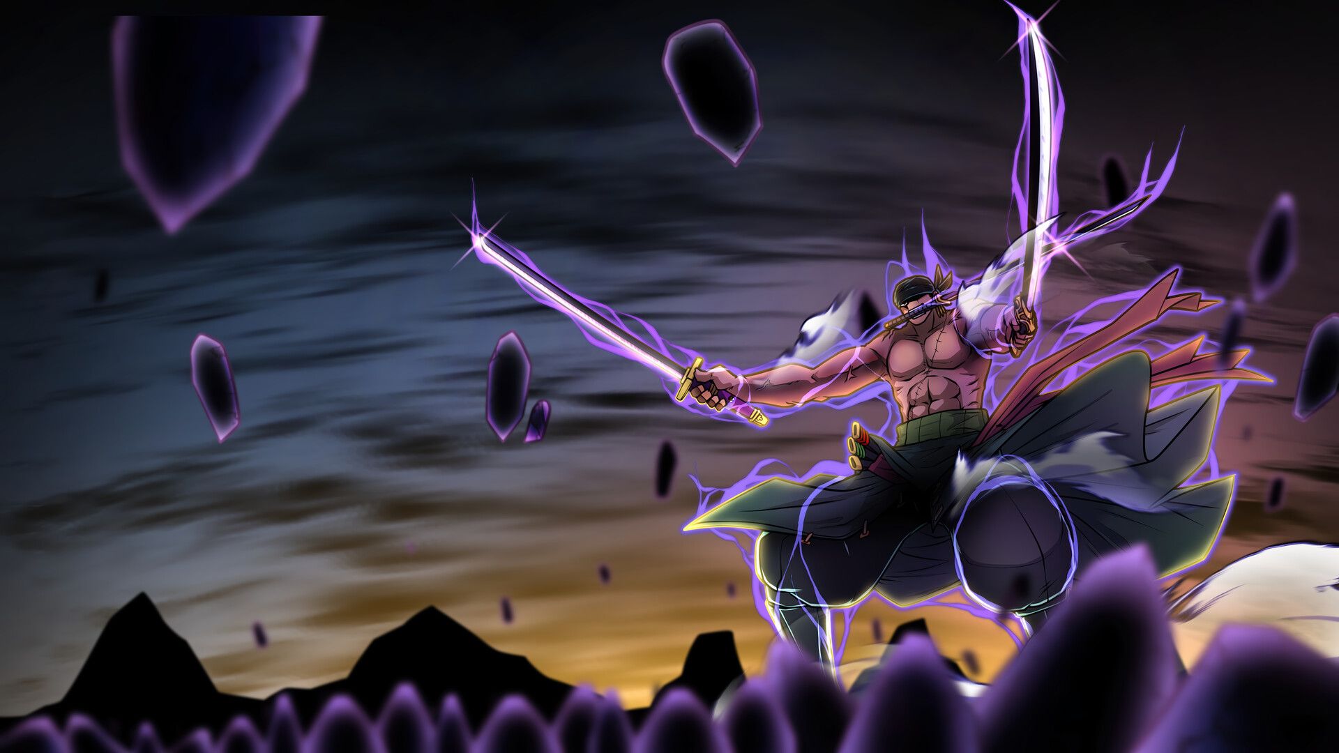1920x1080 Zoro 3 Sword Style One Piece Wallpaper 4K HD PC