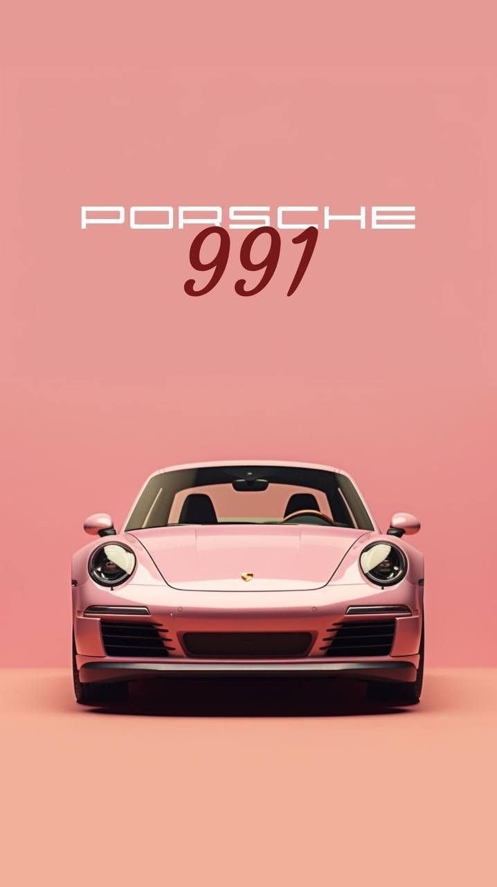 718x1280 Pink Porsche 991 Wallpaper, Digital Product