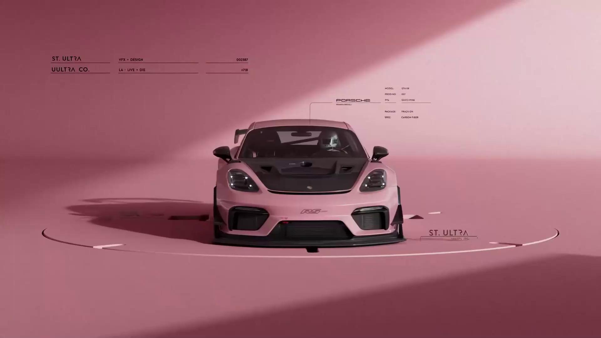1920x1080 Pink Porsche Desktop Wallpaper