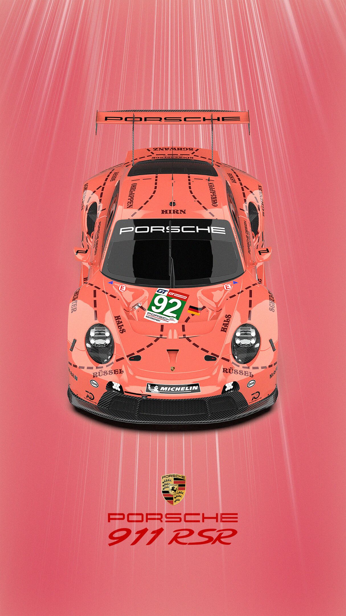 1215x2160 Porsche 911 RSR 19 GTE Pig Le Mans 2018 Winner