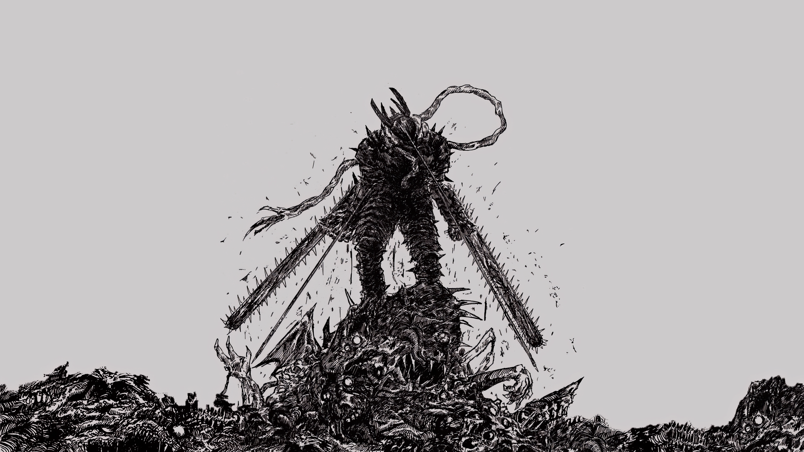 2560x1440 Epic Chainsaw Man and Pochita HD Wallpaperx1440