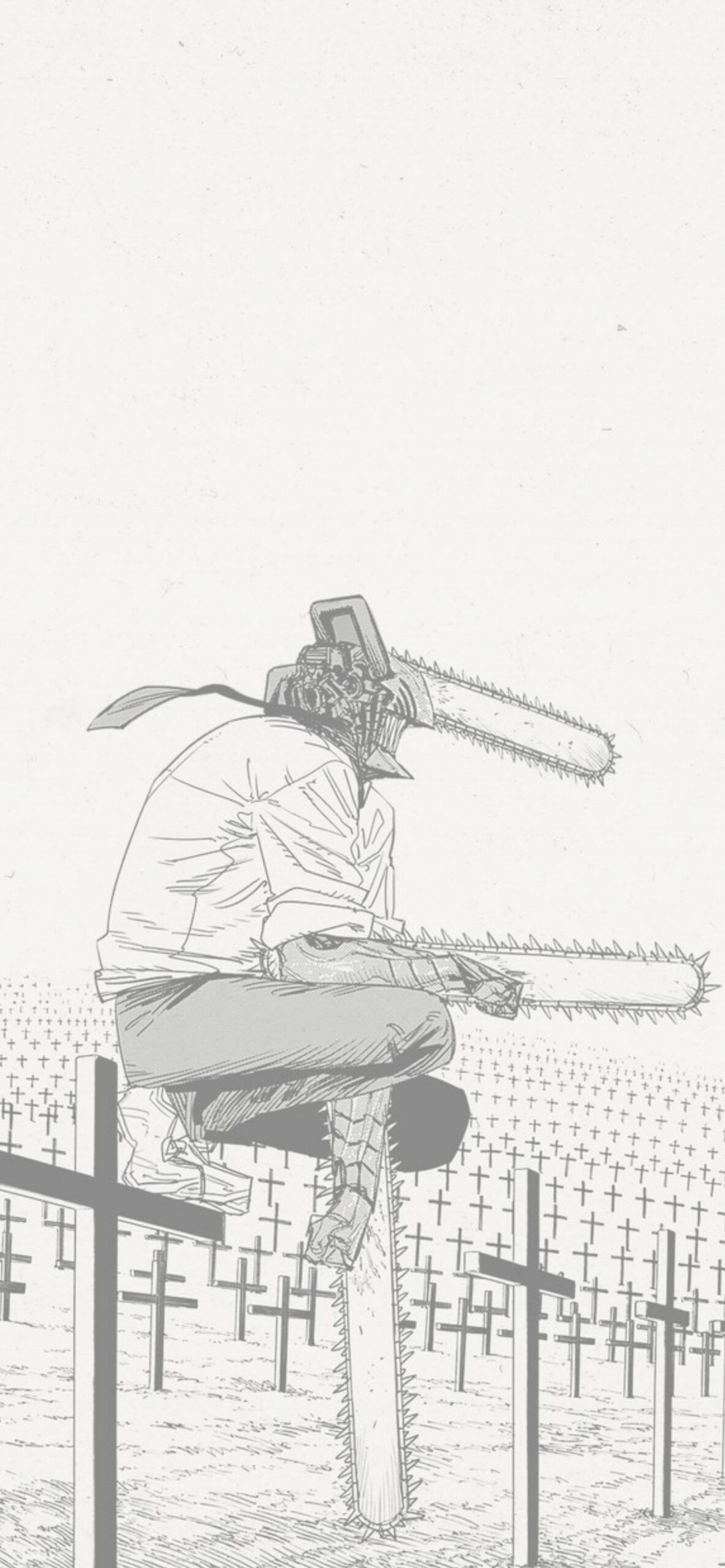 1183x2560 Chainsaw Man Denji & Cross Man Wallpaper iPhone