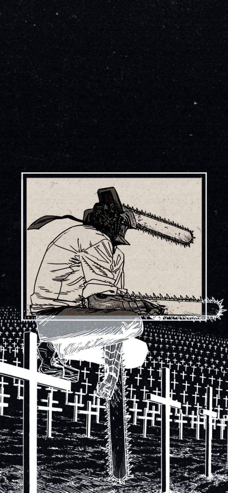 736x1592 Denji Chainsawman Dark Wallpaper