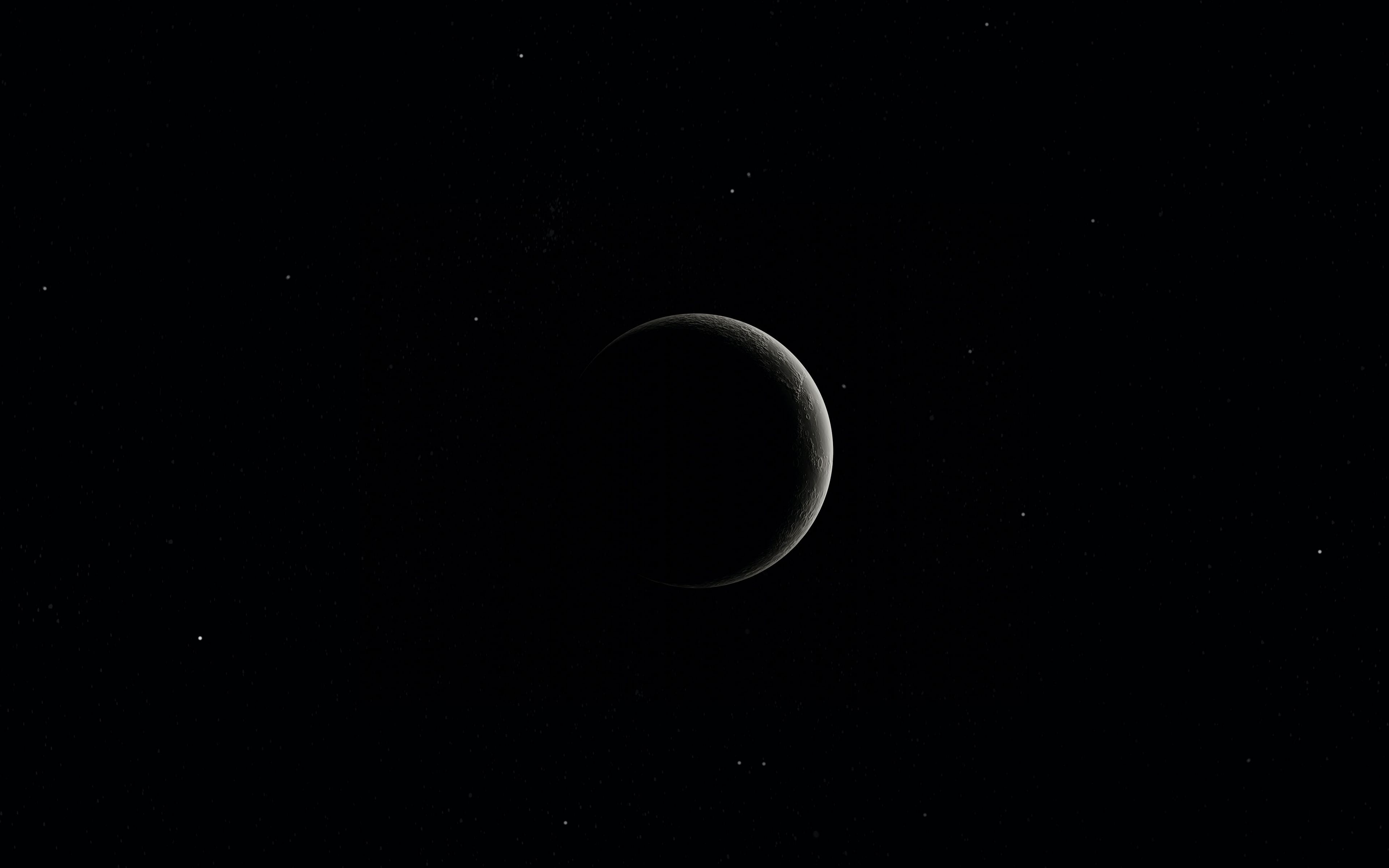 3840x2400 Download wallpaper 3840x2400 moon, space, black, stars 4k ultra HD 16:10 HD background