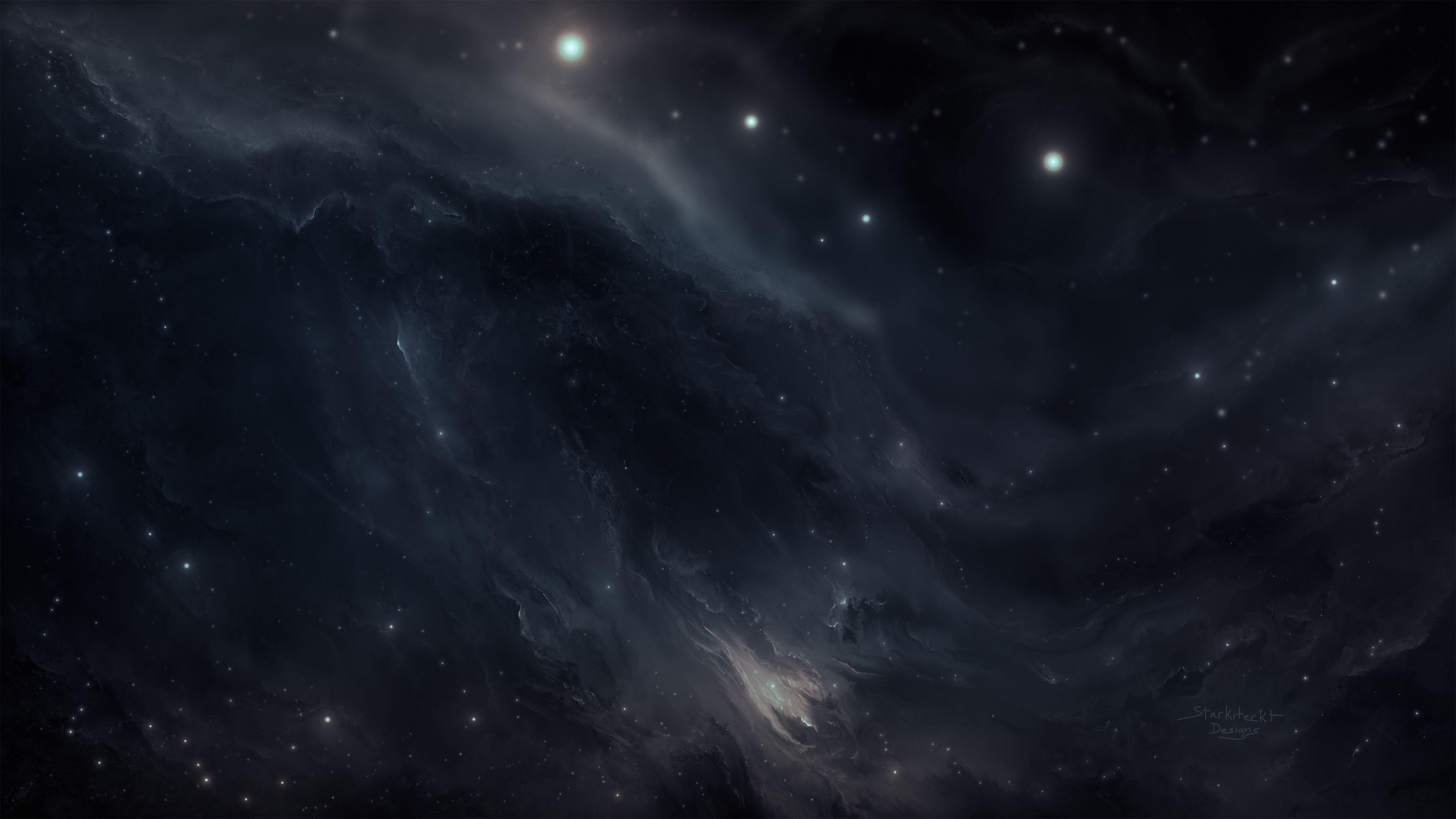 3840x2160 Stars Black Sky Space During Nighttime 4K HD Space Wallpaper