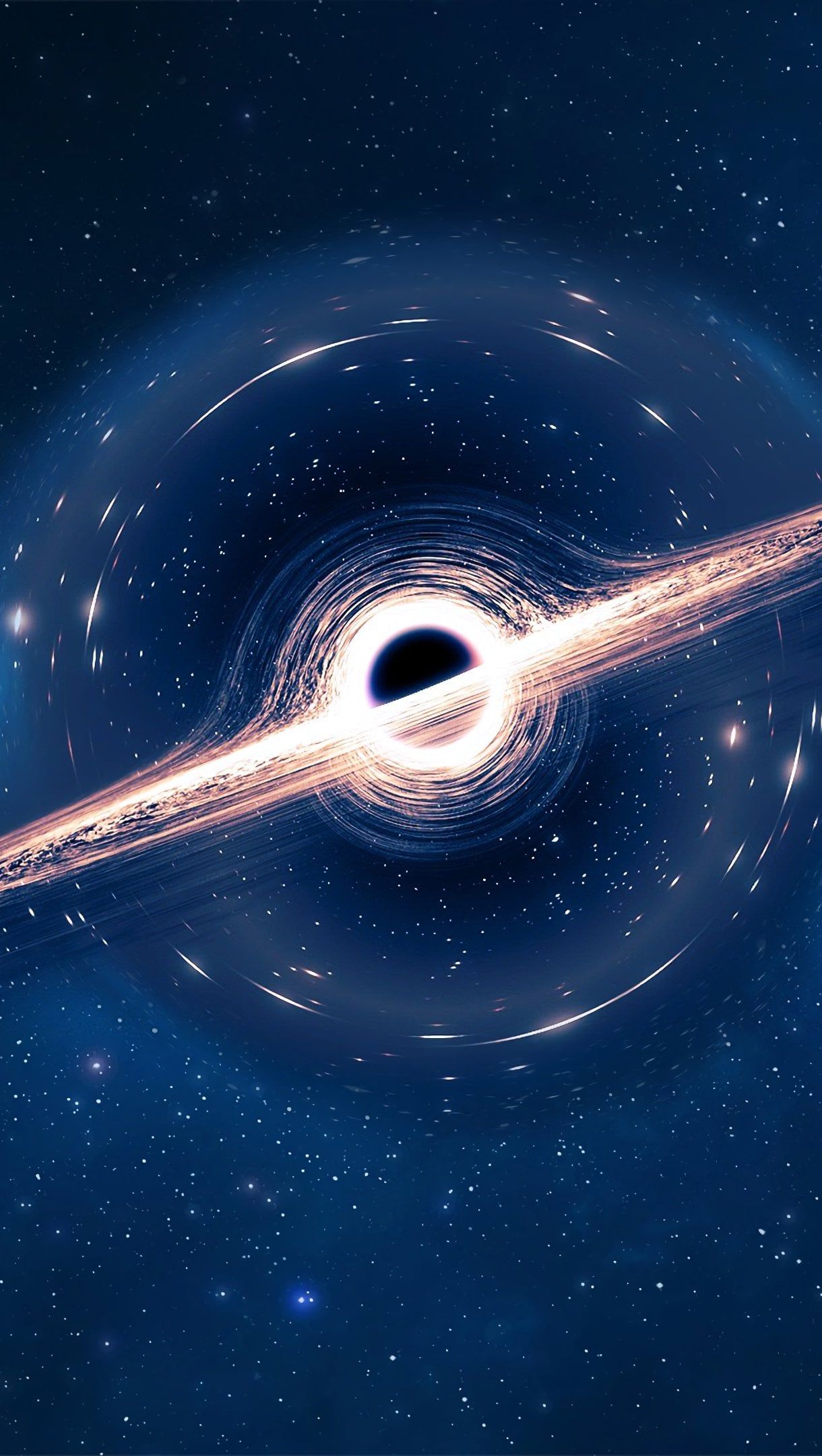 1220x2160 Space stars black hole Wallpaper 4K for iPhone and Mobile Phone