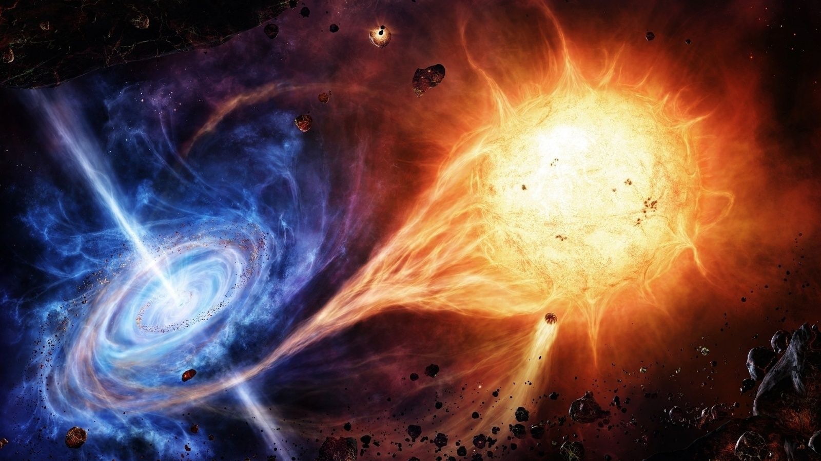 1600x900 Outer Space Stars Black Hole 4K UHD Wallpaper for UltraHD Desktop and TV : Smartphone and Tablet Devices