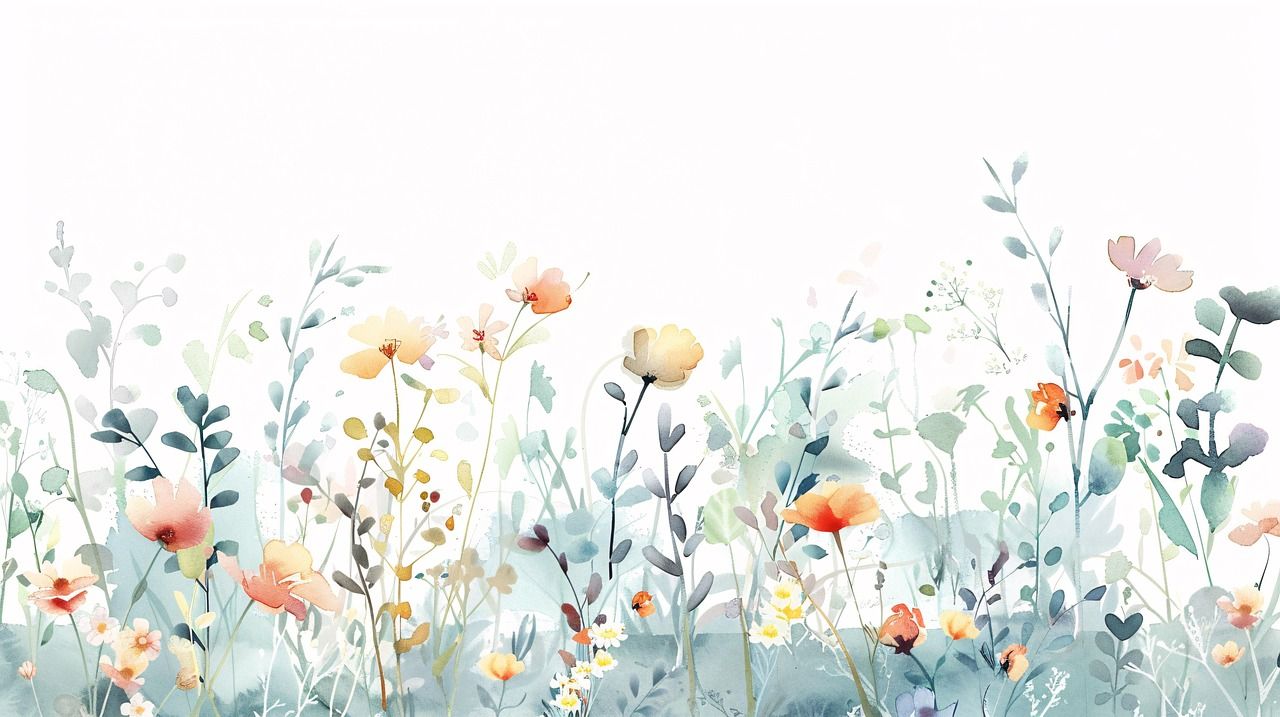 1280x717 Download Watercolor Painting Wildflowers. Royalty Free Stock Illustration Image