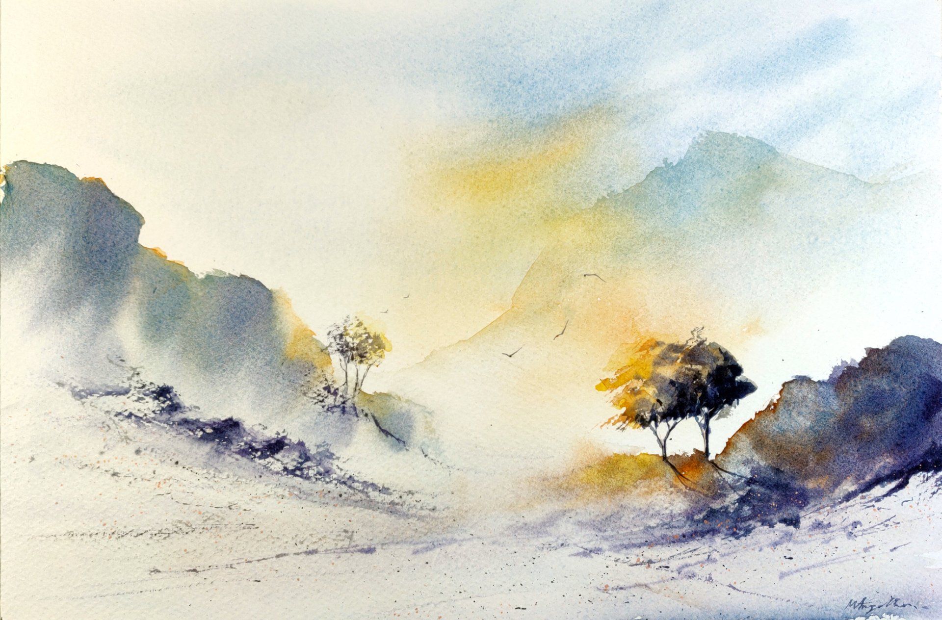 1920x1264 Ethereal Watercolor Dawn