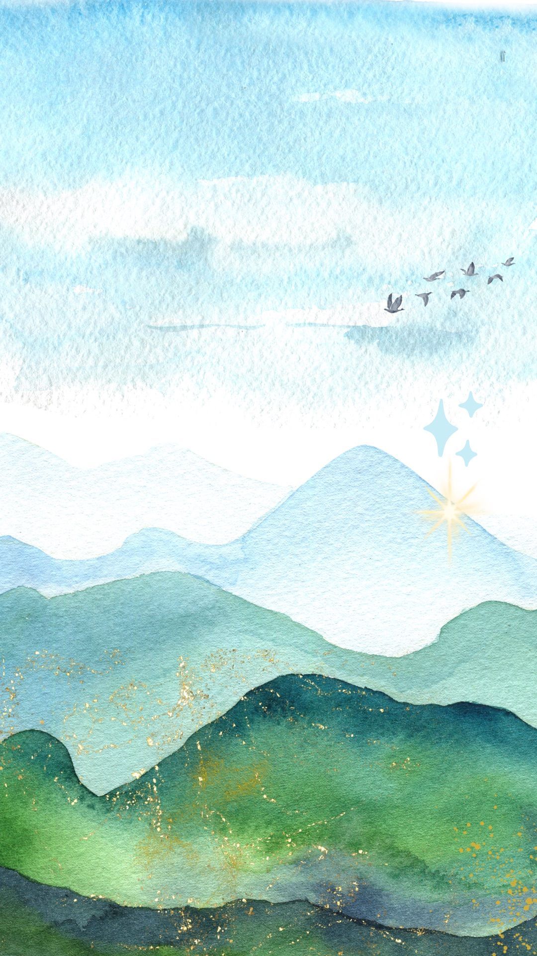 1080x1920 Watercolor iPhone Wallpaper by fchel.creatives