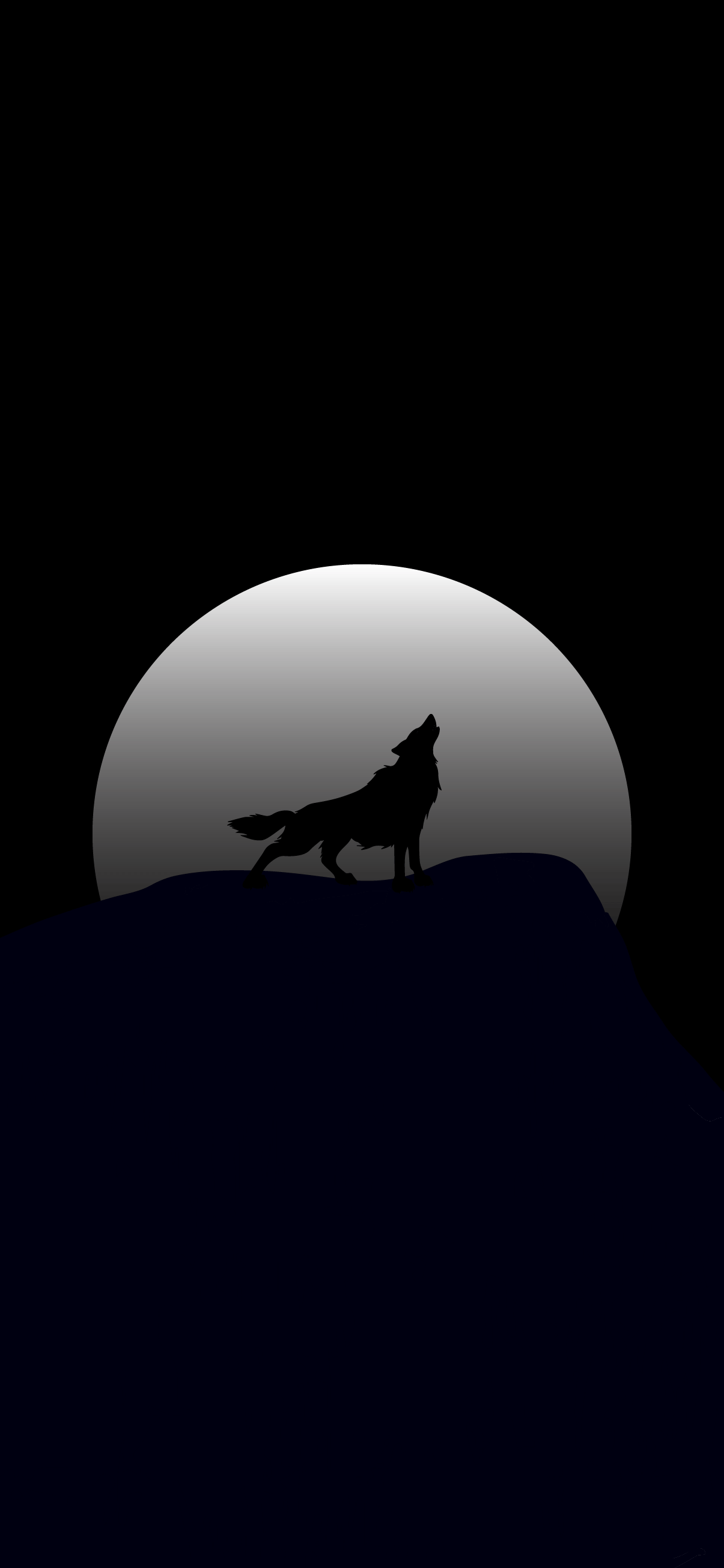 1205x2609 Wolf howling wallpaper amoled