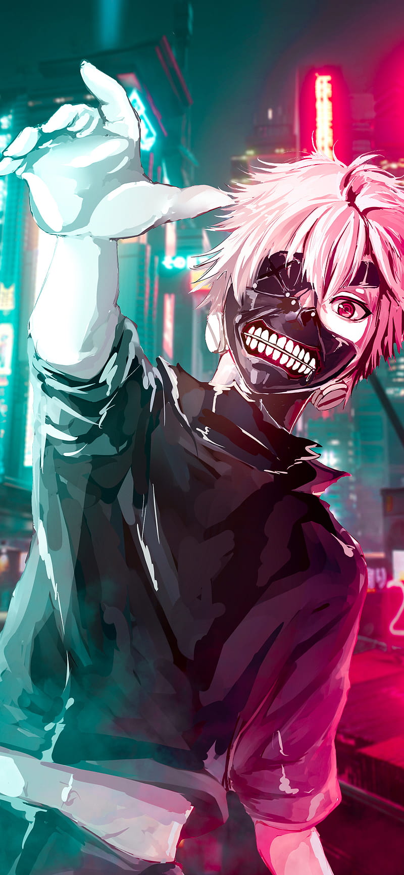 800x1733 Kaneki, anime, dark, deadinside, iphone, manga, neon, samsung, tokyo, tokyoghoul, HD phone wallpaper
