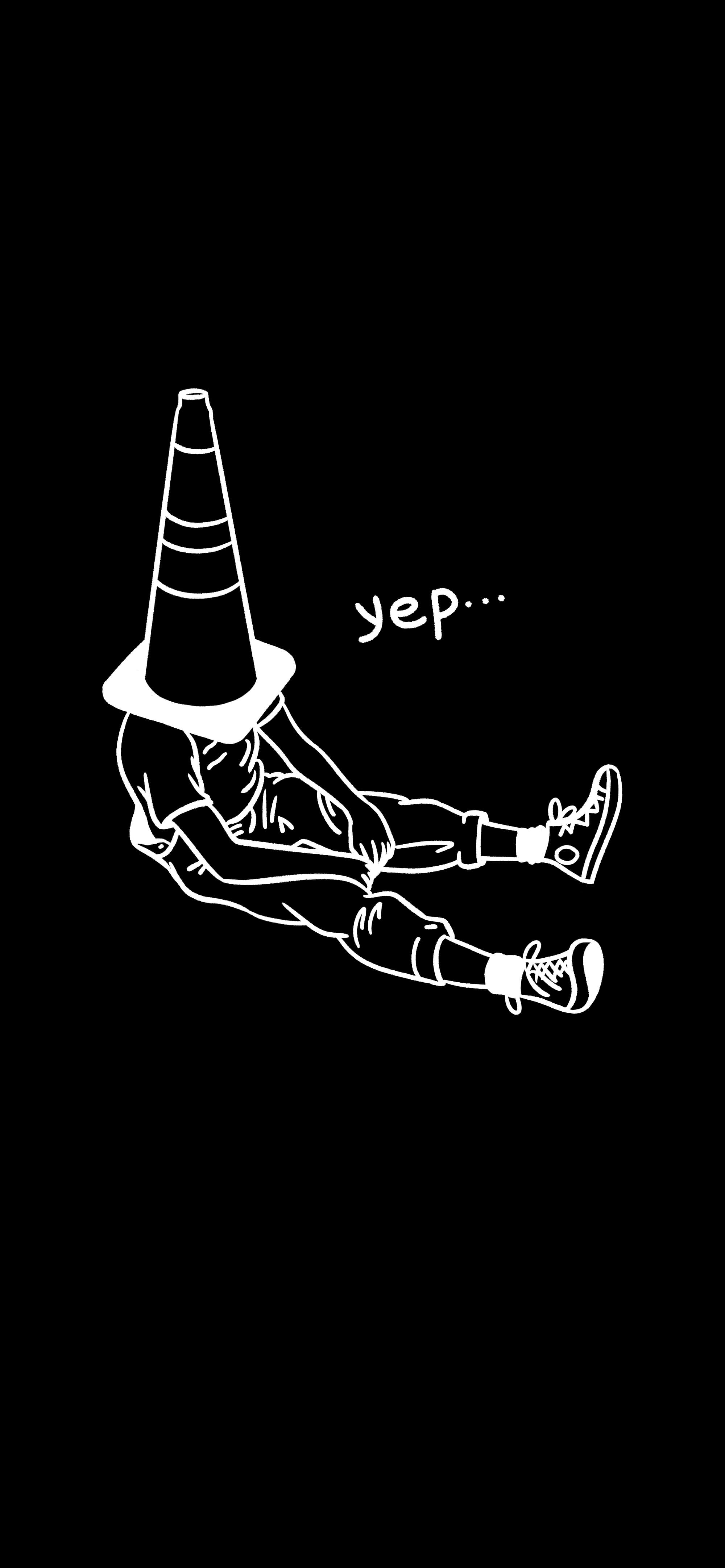 2000x4329 Traffic Cone Sad Boy Tattoo Wallpaper HD Wallpaper