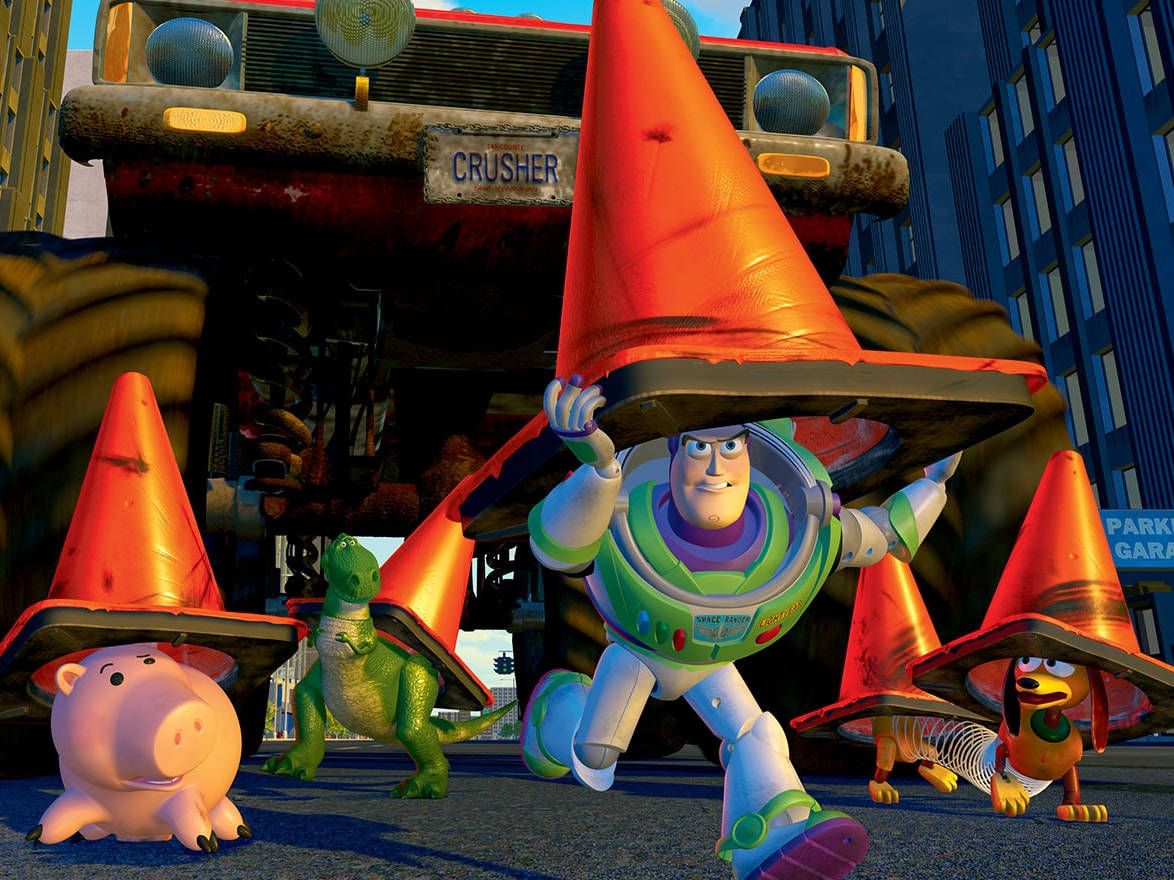 1174x880 Download Orange Traffic Cones Toy Story 2 Wallpaper