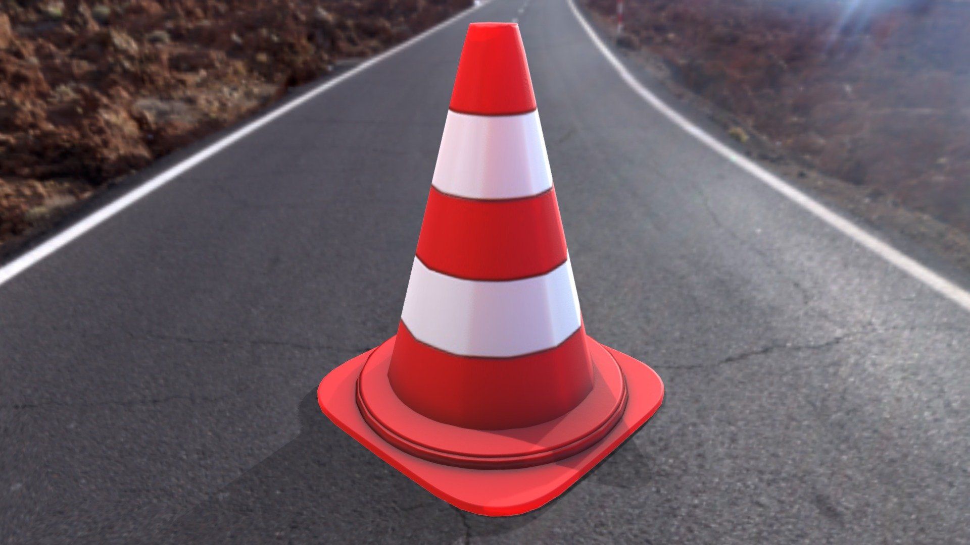 1920x1080 Traffic Cone Very Low Poly Model By VIS All 3D [6ca85fa]