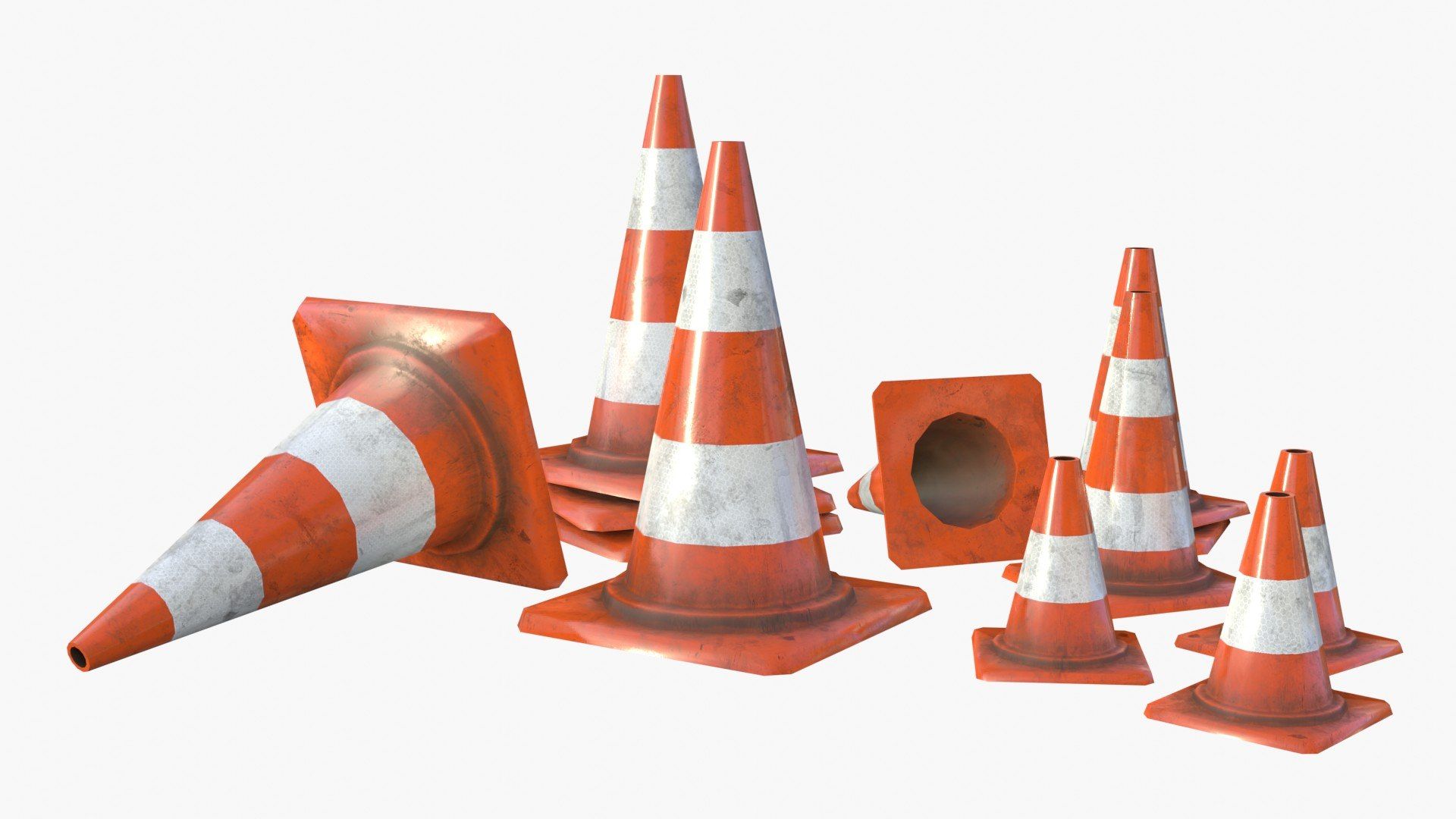 1920x1080 3D Assets Traffic Cones