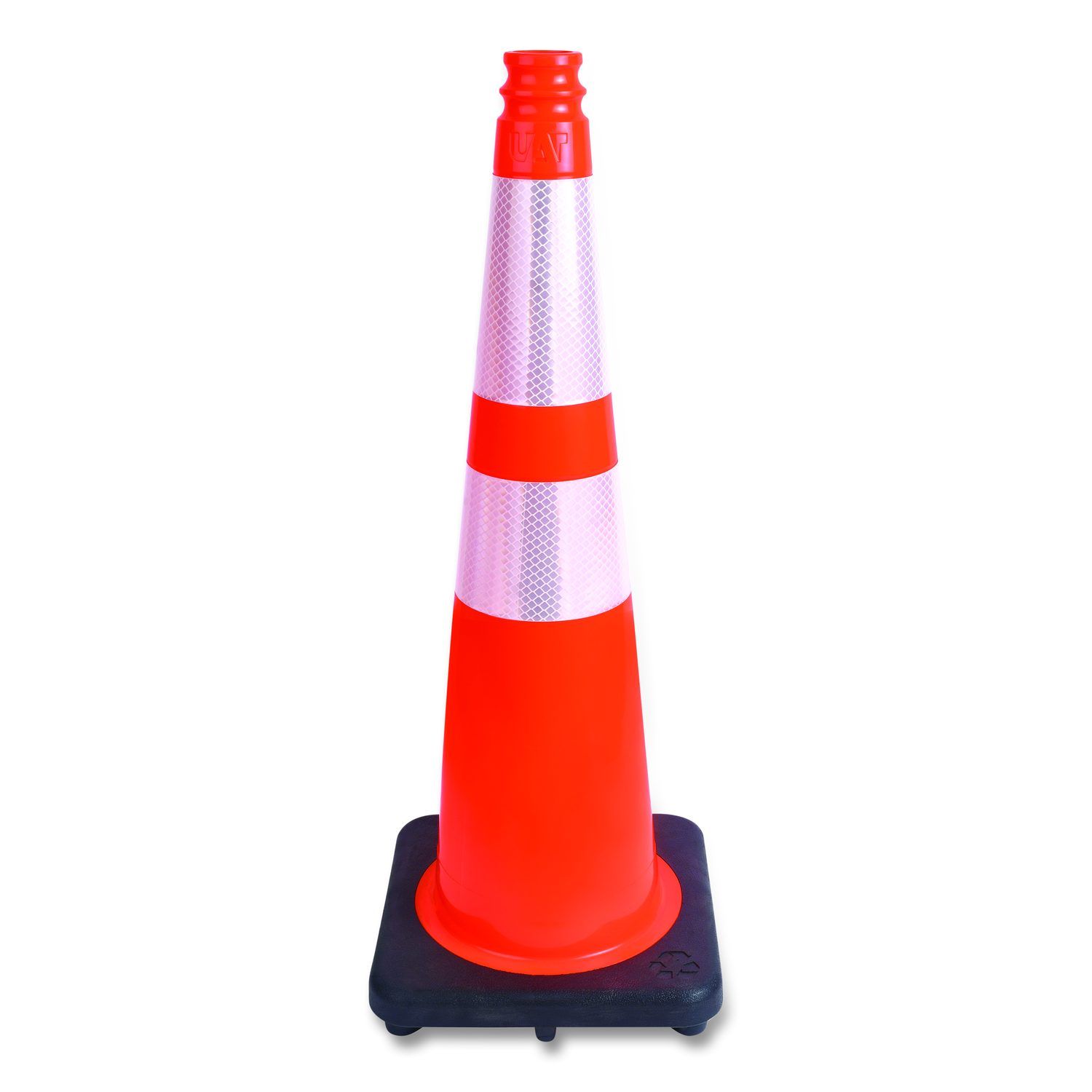 1500x1500 Traffic Cone, 10.75 X 10.75 X Orange Silver Black. Tatco MPN