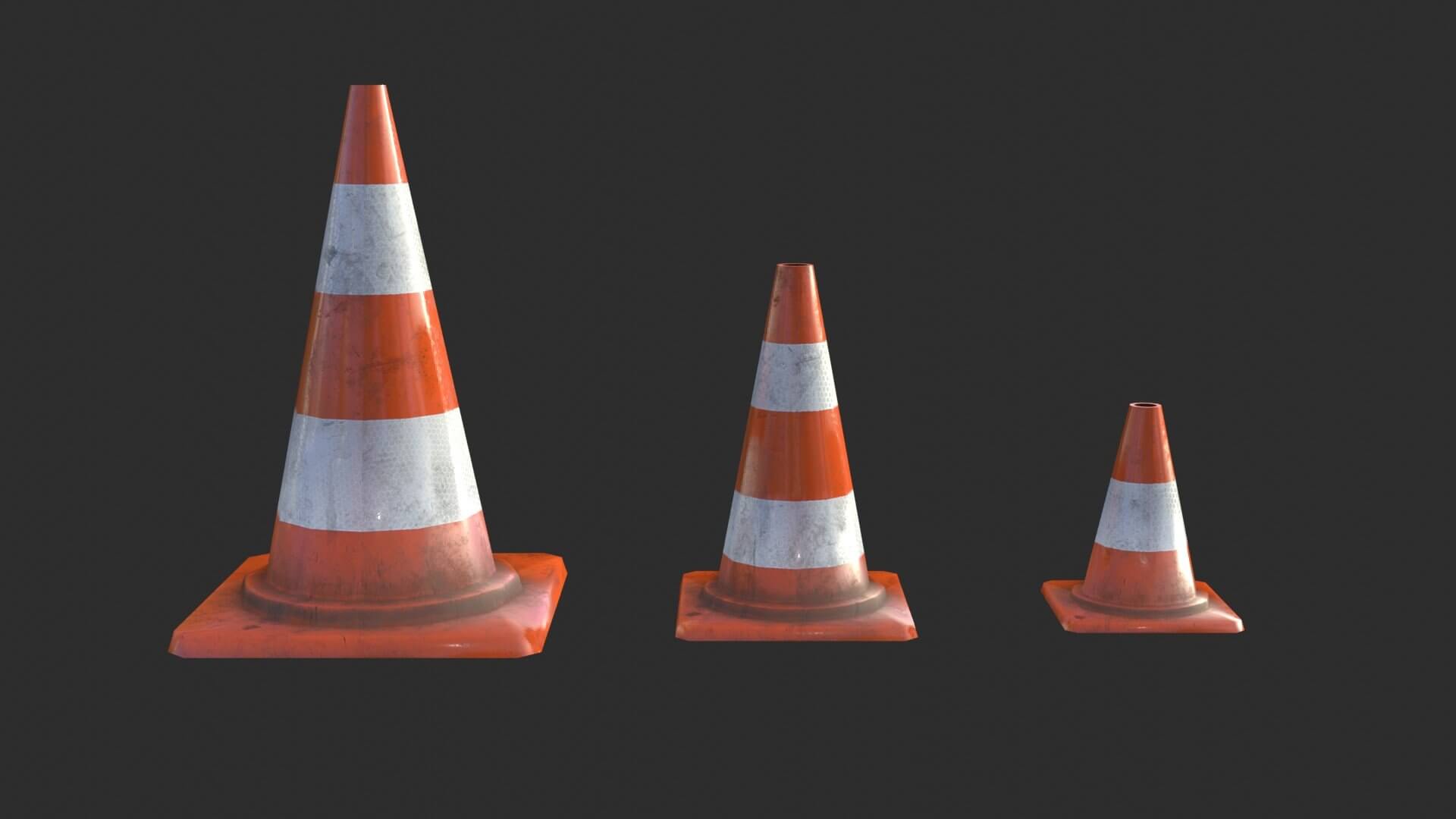 1920x1080 Traffic Cones 01 Model