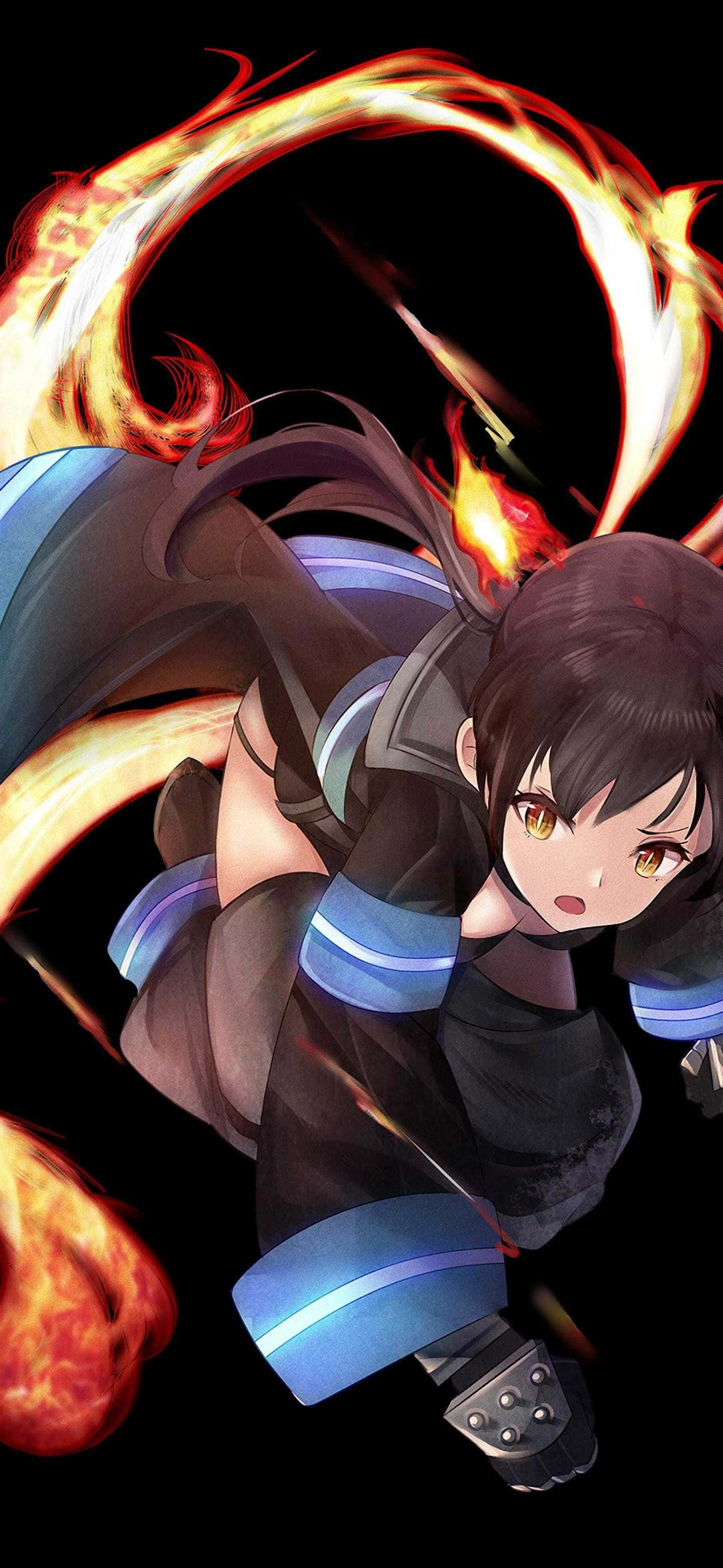 1440x3120 Download Tamaki Fire Force Wallpaper