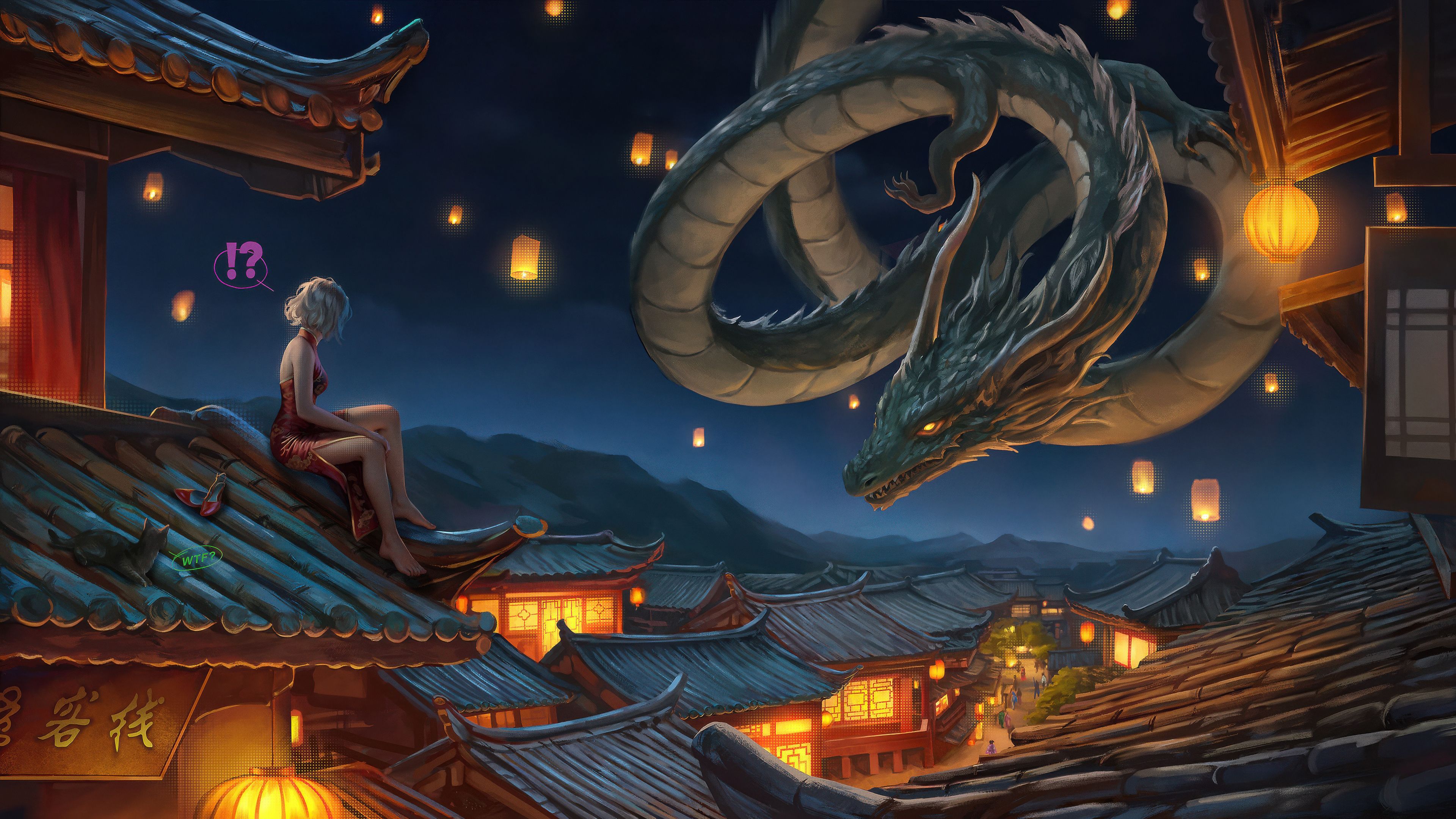 3840x2160 The Girl And The Dragon Laptop HD , HD 4k Wallpaper, Image, Background, Photos and Picture