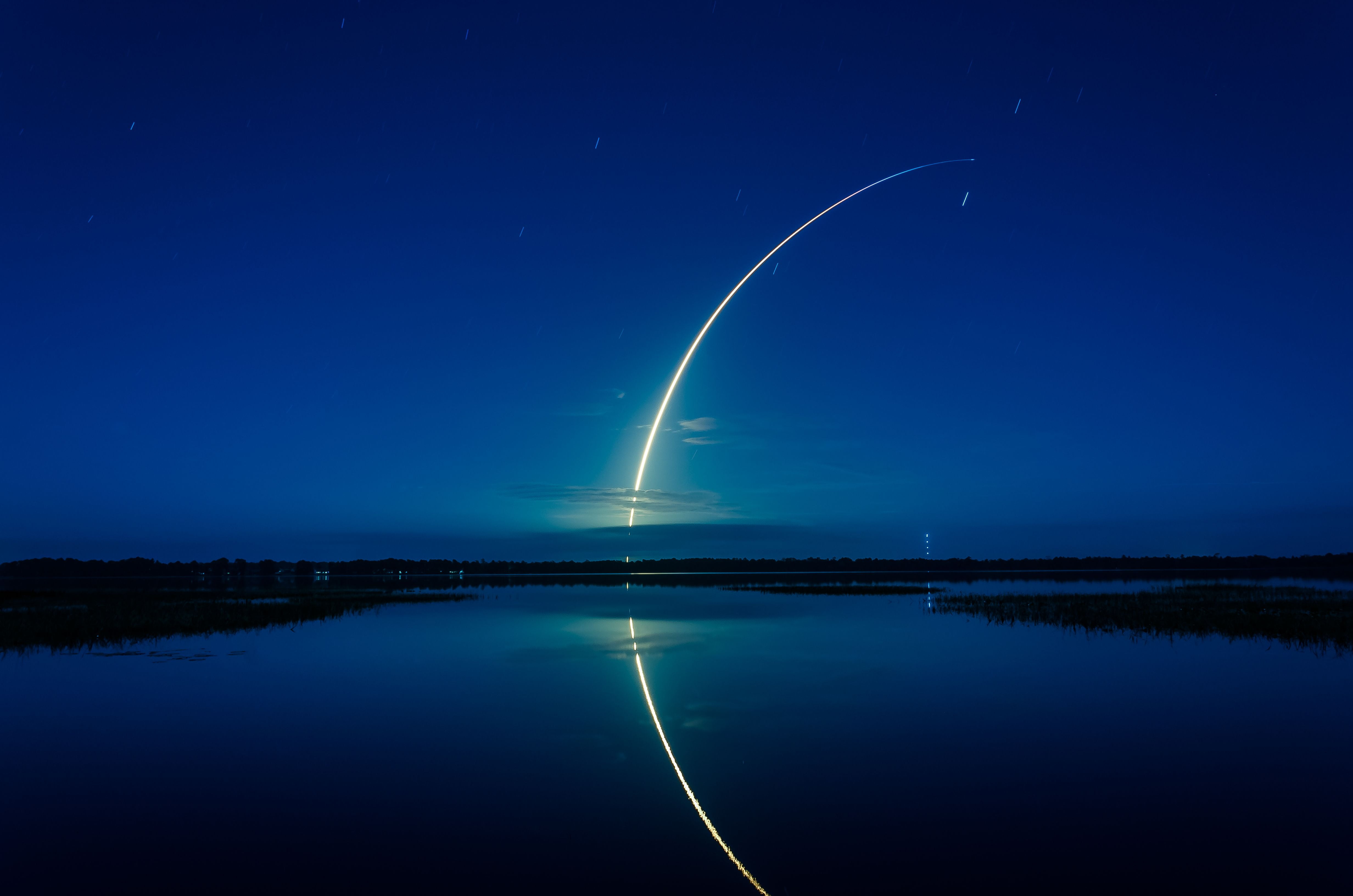 4928x3264 Landscape photo body of water during night time HD wallpaper