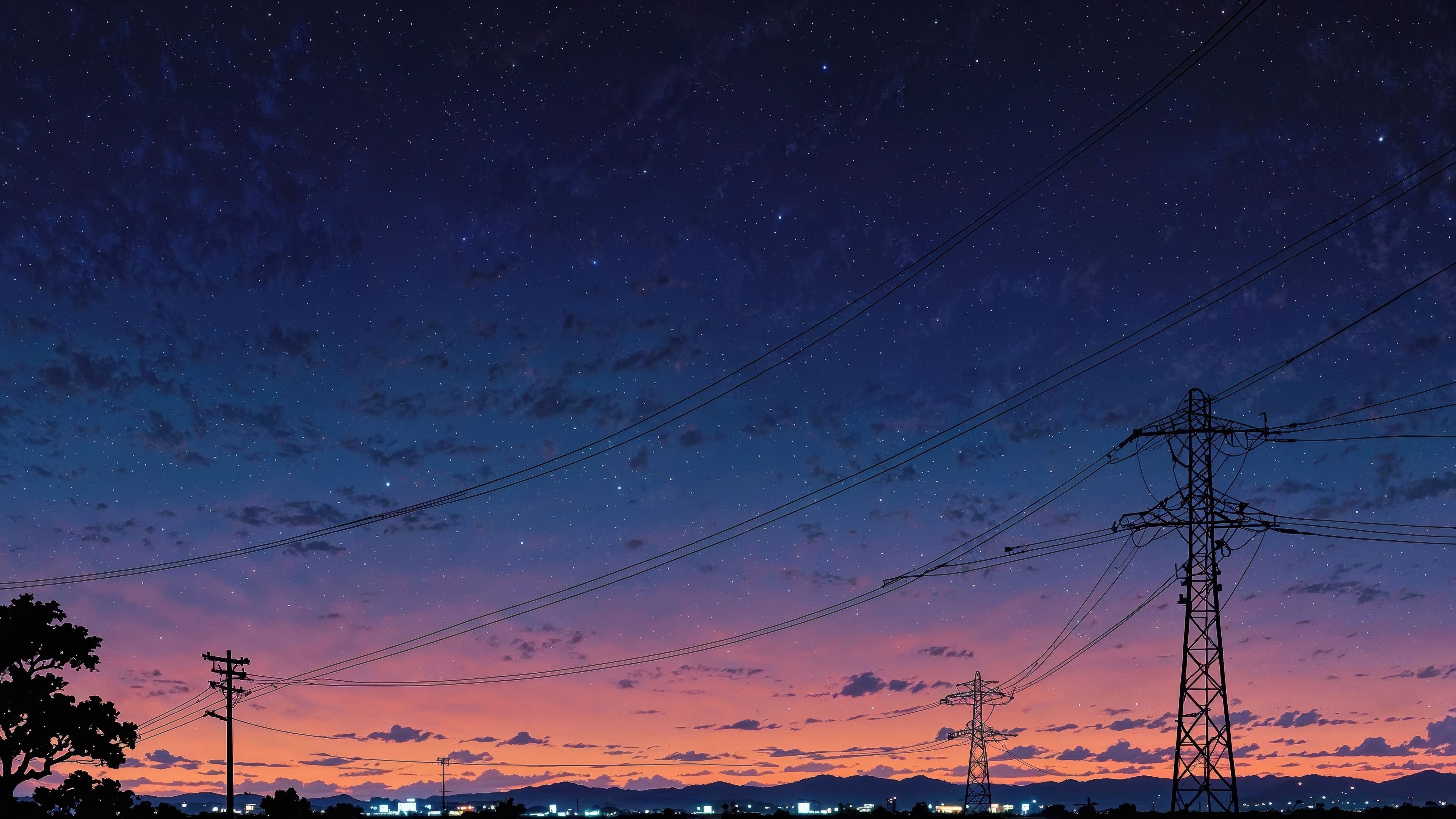 3840x2160 Night Wallpaper 4K night, Nighttime landscape