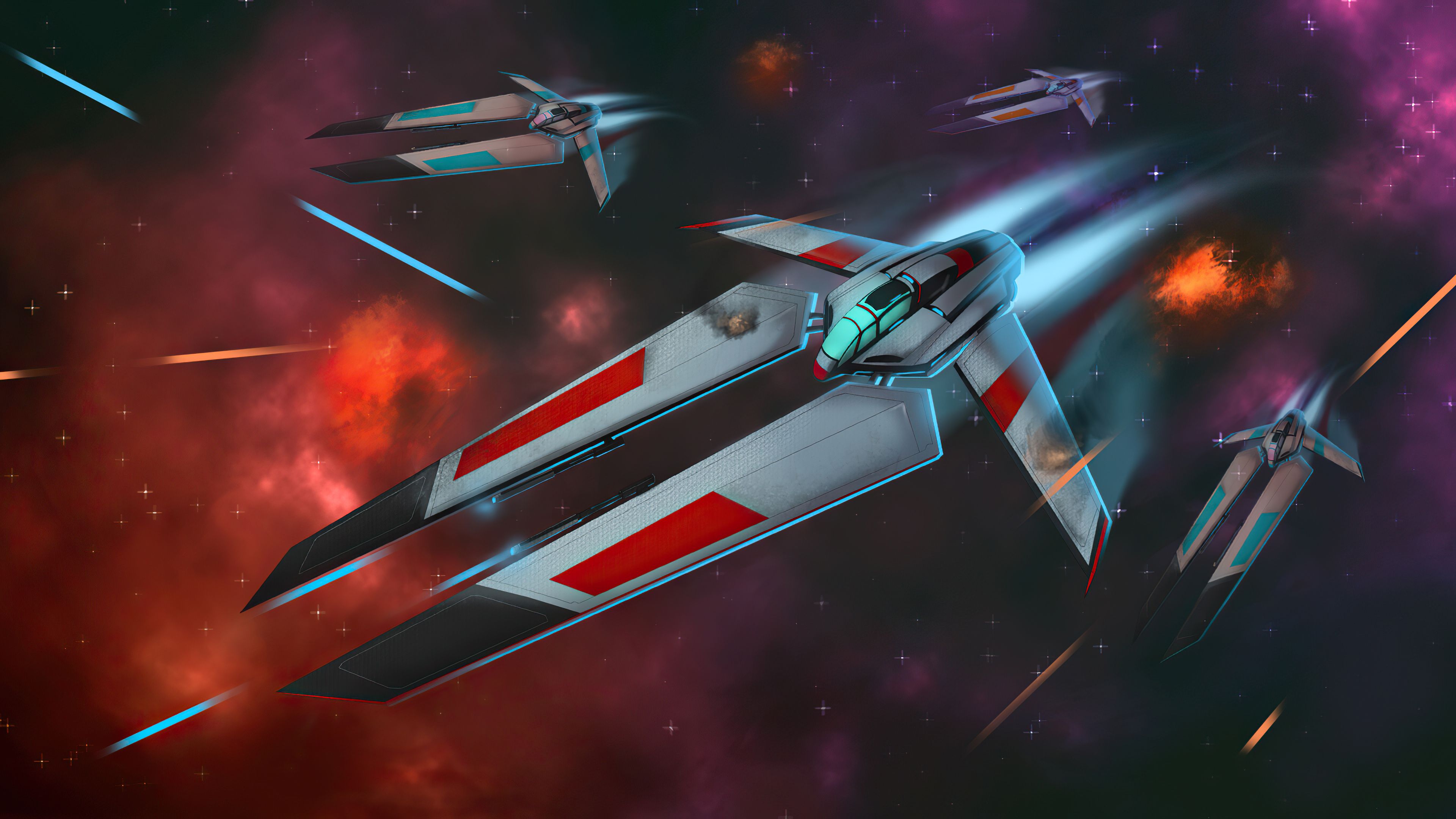 3840x2160 Space Fighter 4k Wallpaper, HD Artist Wallpaper, 4k Wallpaper, Image, Background, Photos and Picture