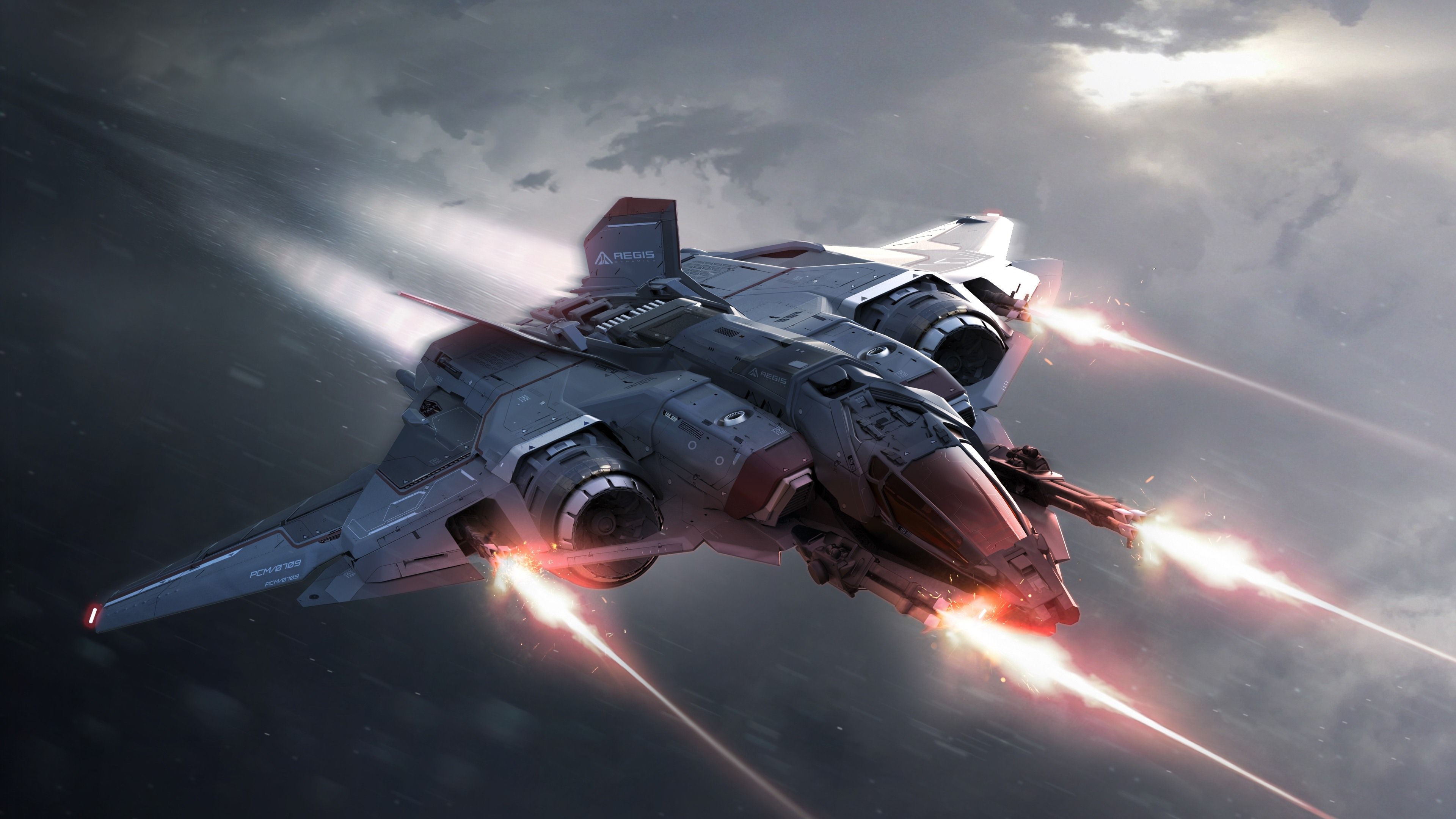 3840x2160 Star Citizen Spaceship: 4K Ultra HD Wallpaperx2160