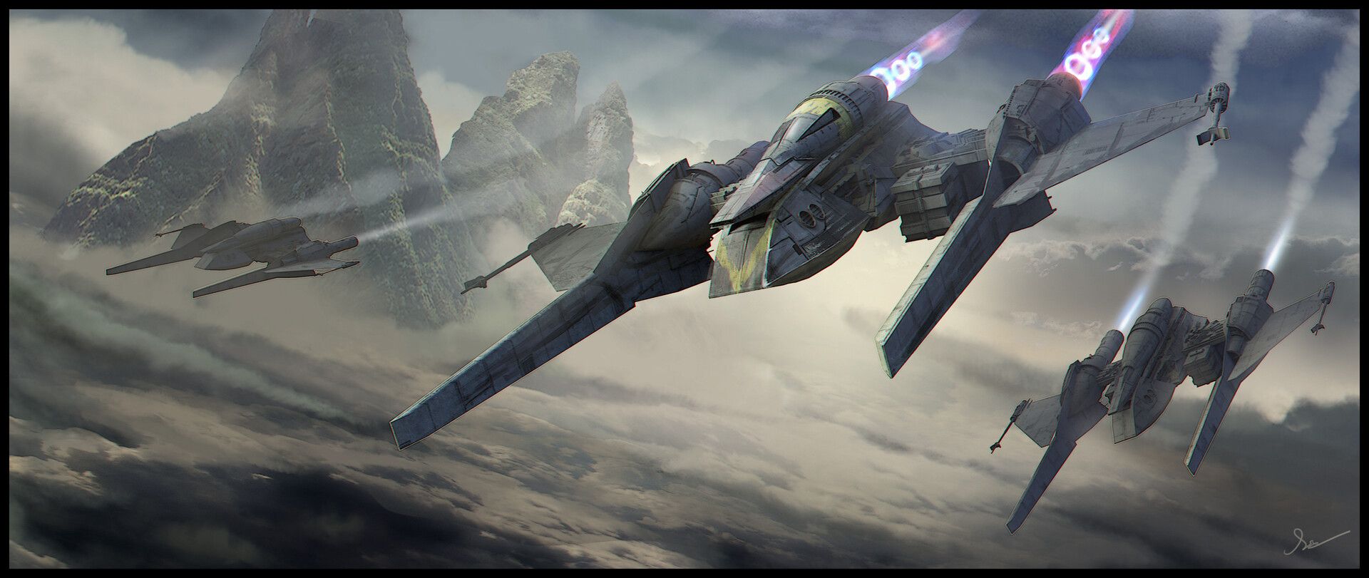 1920x811 H Wing Space Fighter