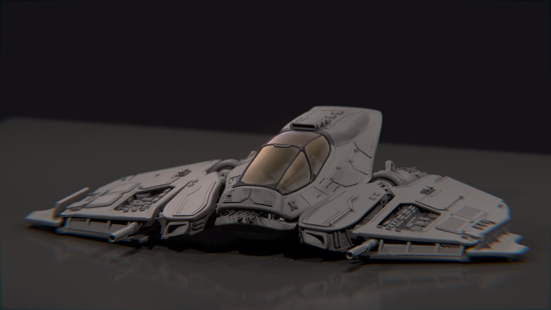 1920x1080 Space Fighter in Progress Artists Community