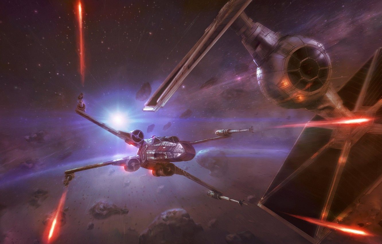 1332x850 Star Wars Starfighter Battles Wallpaper