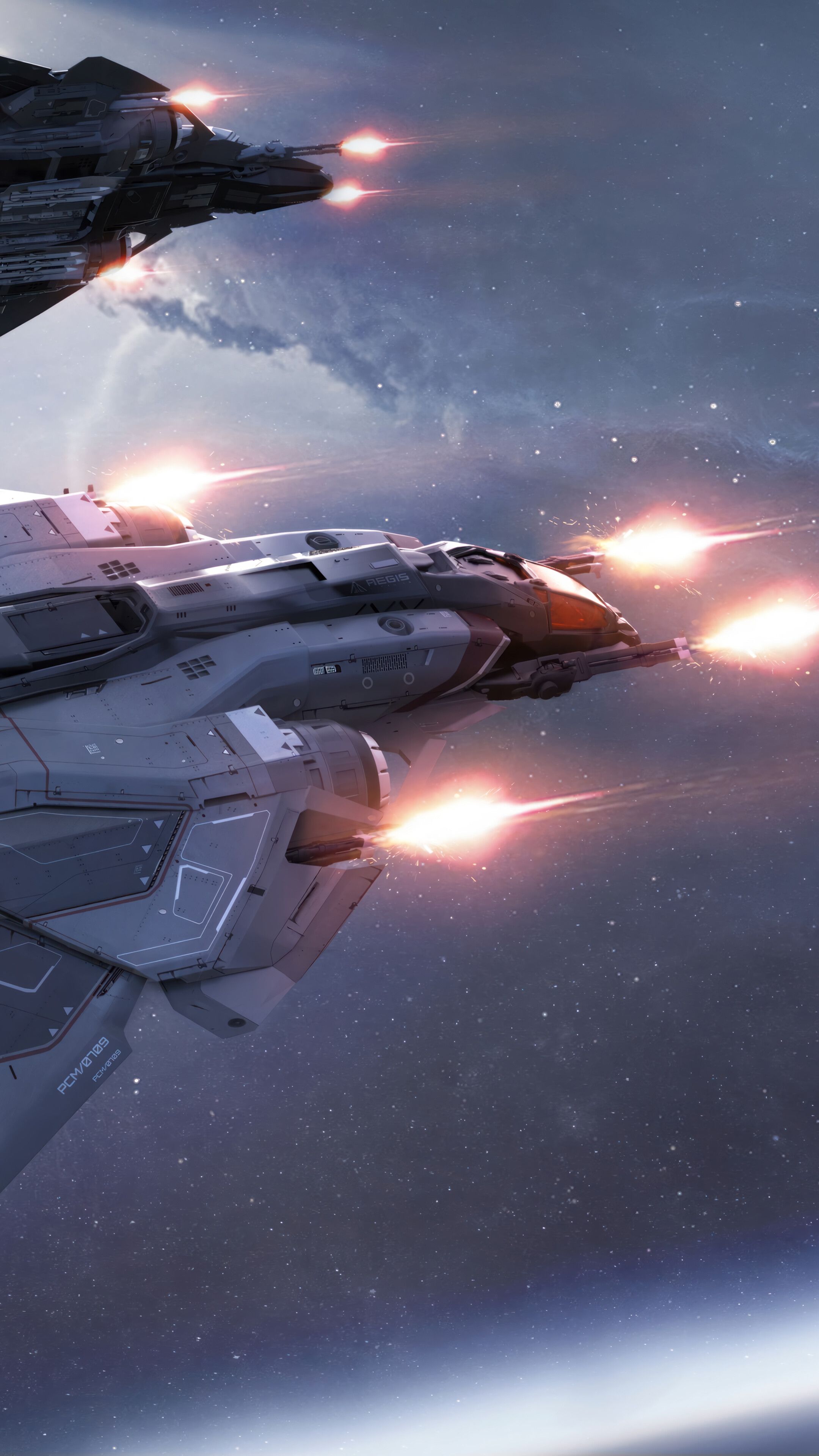 2160x3840 Star Citizen Space Fighter Ship Battle 4K Wallpaper iPhone HD Phone i