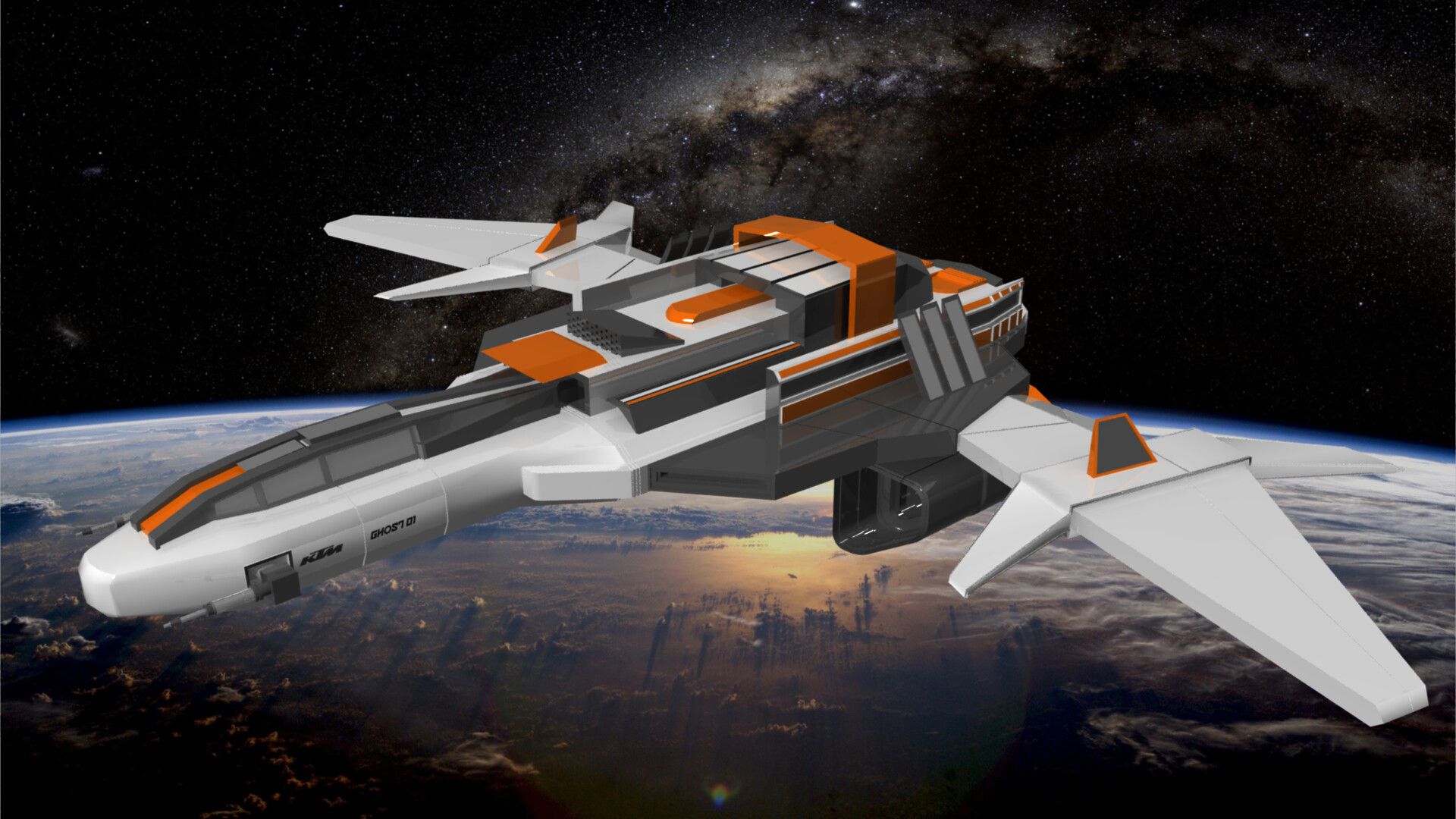 1920x1080 Space Fighter Jet
