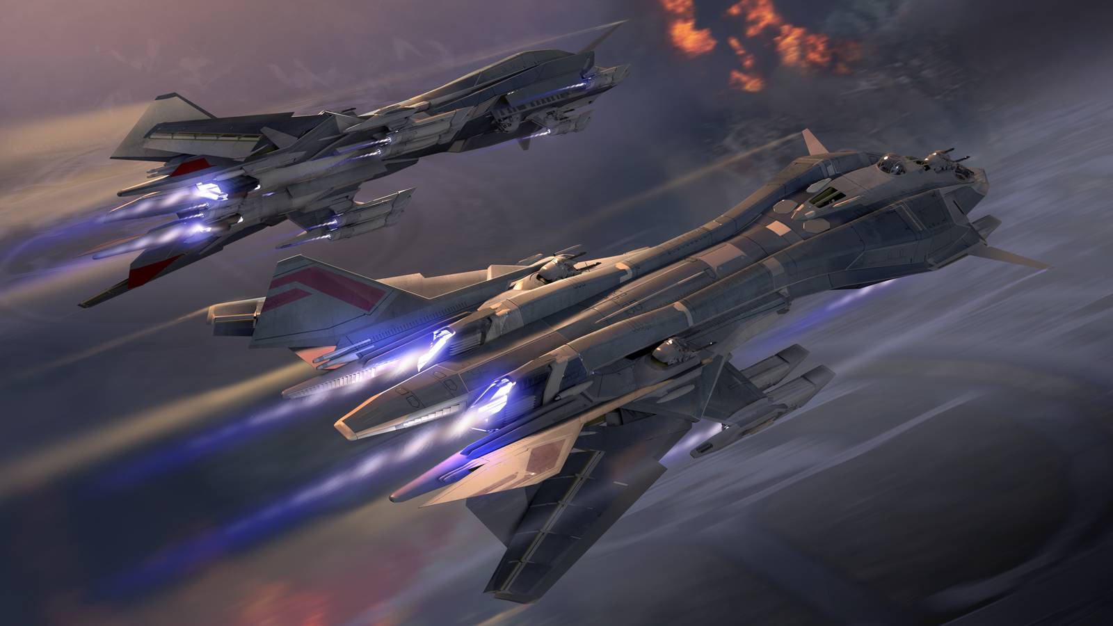 1600x900 Fantastic Star Citizen High Resolution Concept Art Shows Retailator and Gladiator Space Bombers