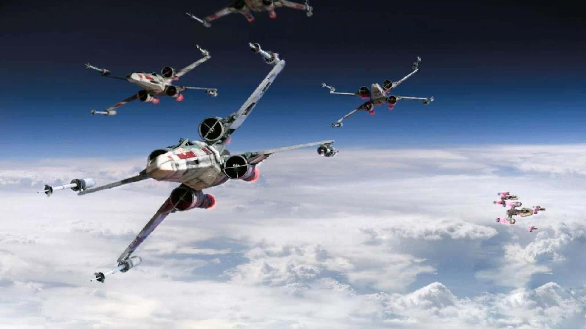 1920x1080 Download Rebel Alliance's X Wing Fighter Flying Through Space Wallpaper