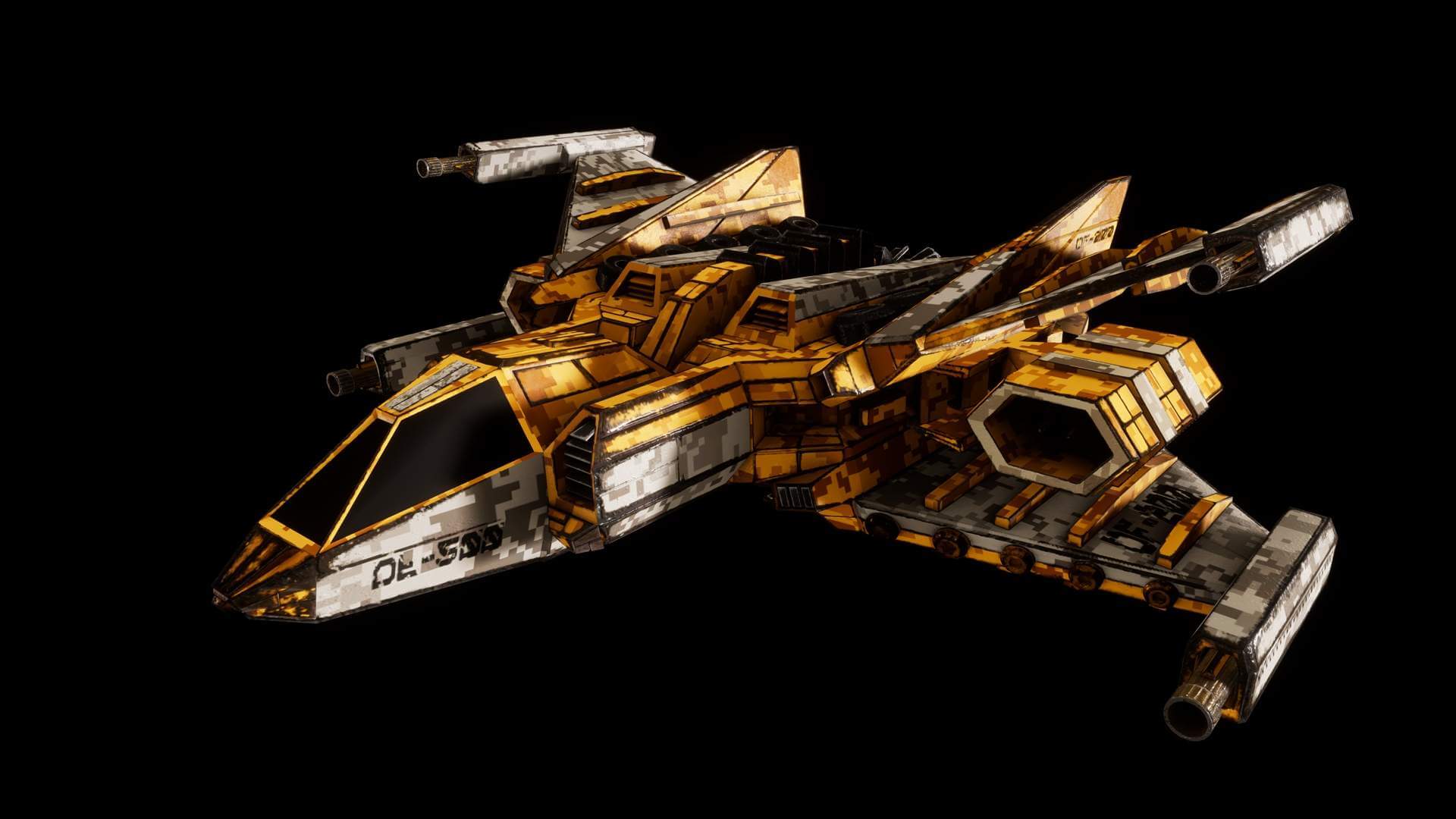 1920x1080 Scifi Space Fighter MK2 Starfighter 3D Model