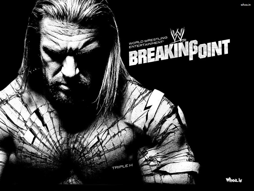1024x768 WWE Triple H Breaking Point With Dark Background HD Wallpaper