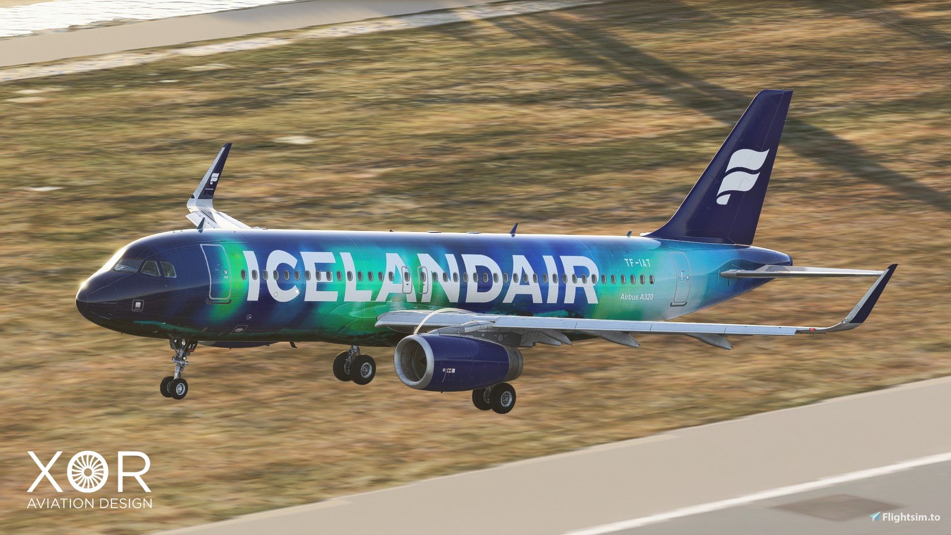 1920x1080 Fenix A320. Icelandair (Hekla Aurora)K Liveries for MSFS