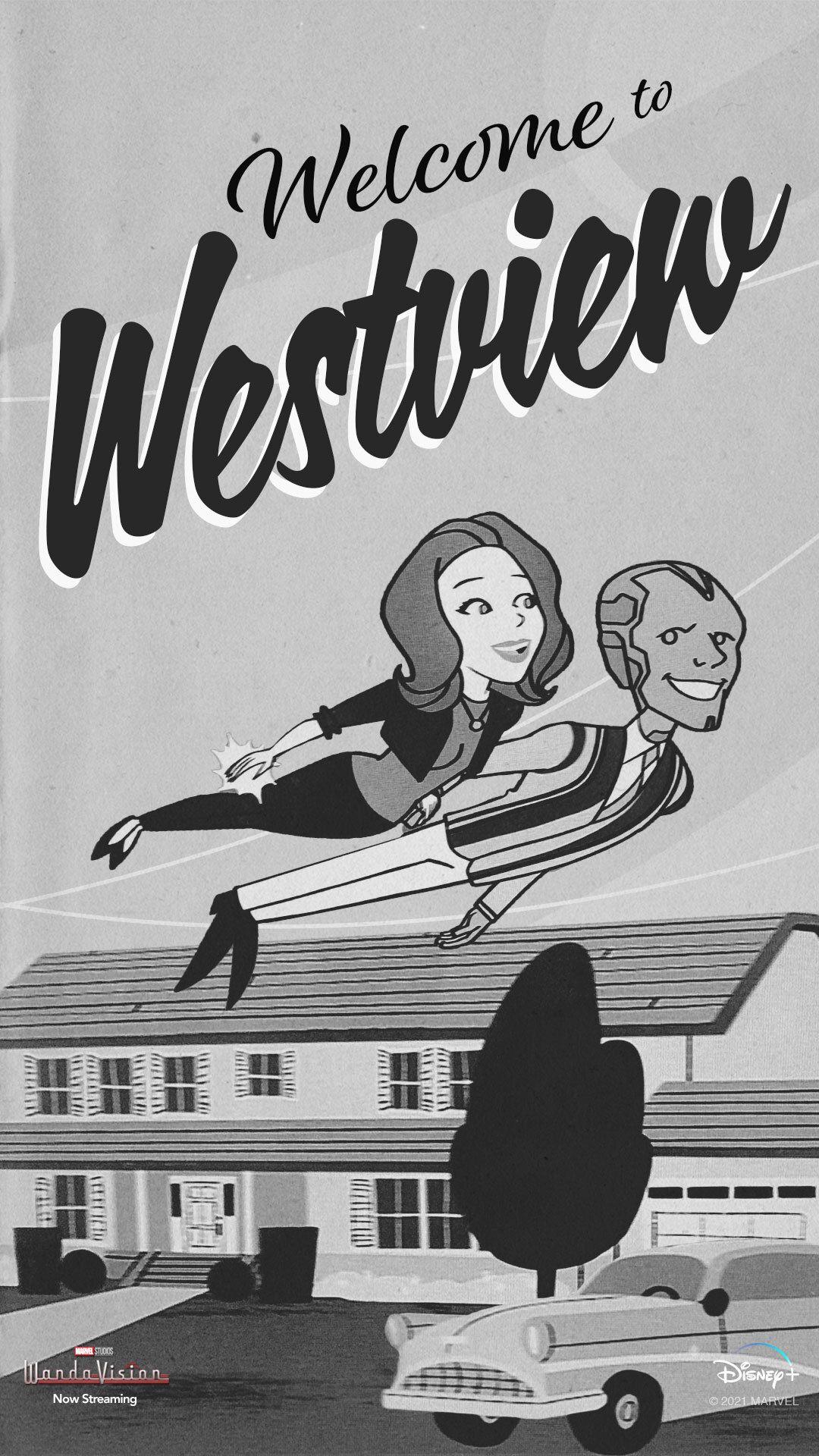1080x1920 WandaVision's #WallpaperWednesday! Redecorate your phone with some retro wallpaper inspired by Marvel Studios' #WandaVision, now streaming