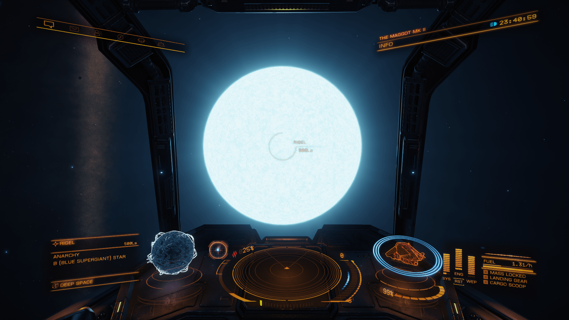 1920x1080 Rigel, but photographed from as far away as the Earth is from our Sun