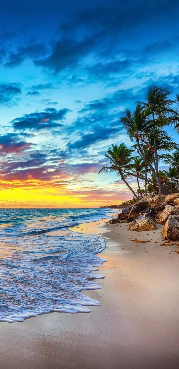 720x1480 Tropical Beach Sunset in Central America. Wallpaper iphone summer, Beautiful beaches, Beach scenes