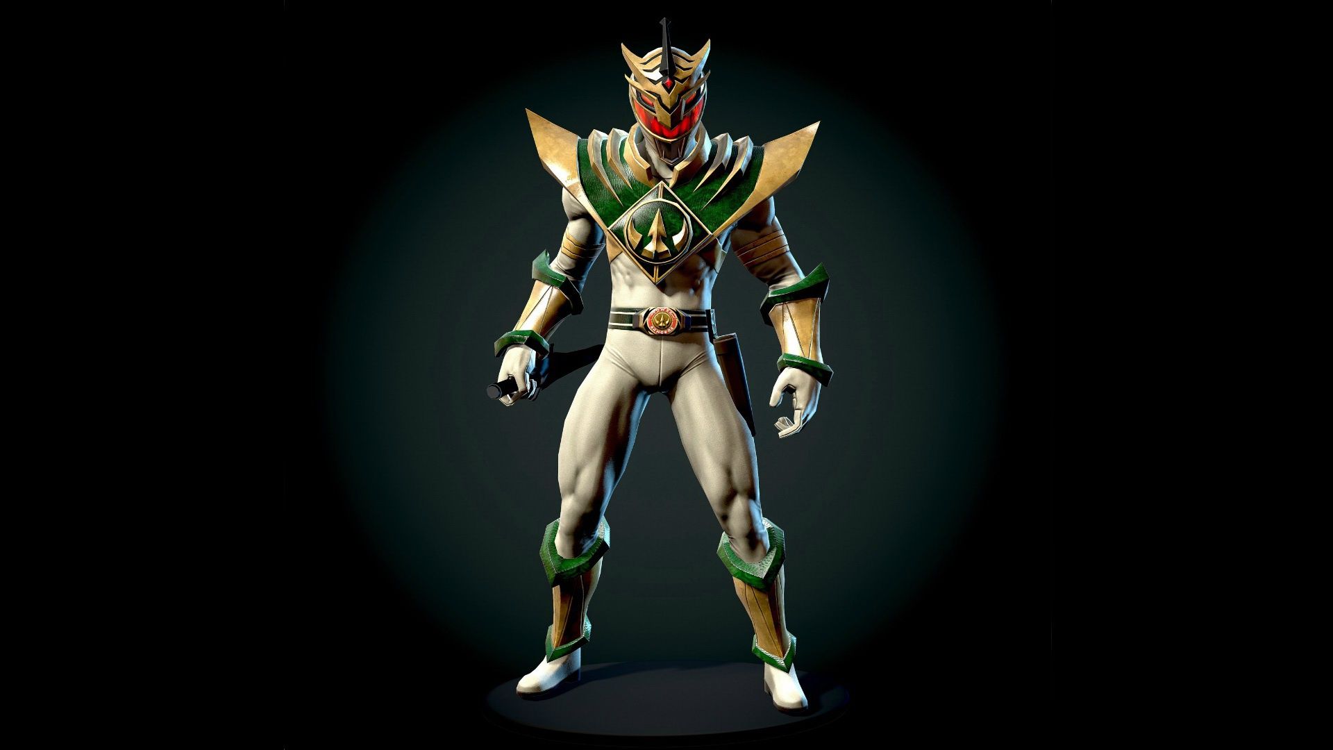 1920x1080 Wallpaper background, white, fighter, armor, evil, Power Rangers, Power Rangers, Lord Drakkon for mobile and desktop, section рендеринг, resolution 1920x1080