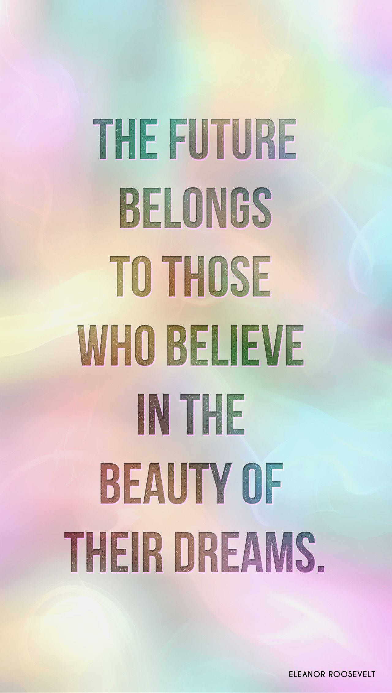 1280x2260 Download Girly Motivational Eleanor Roosevelt's Quote Wallpaper