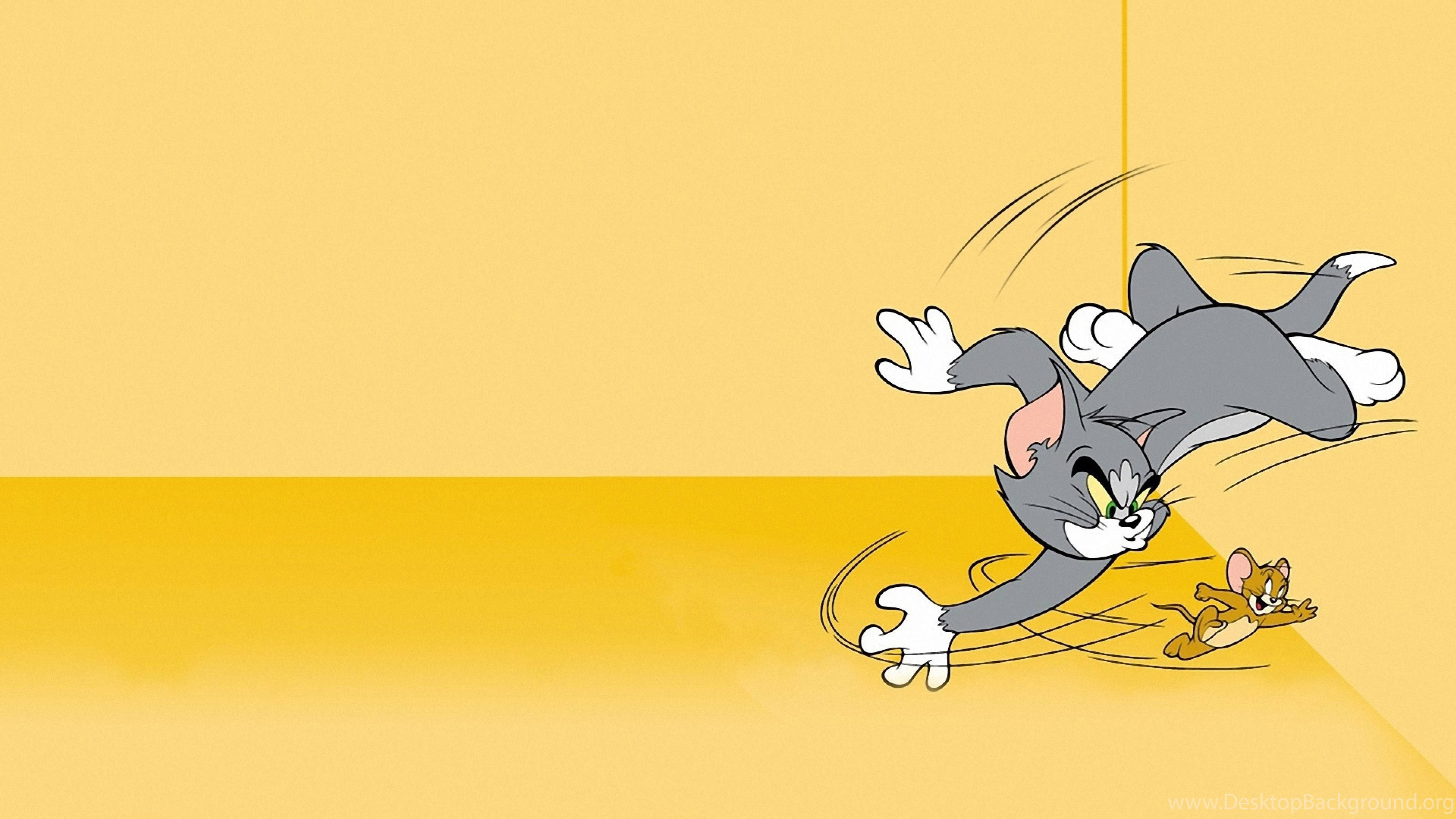 3840x2160 Download Tom And Jerry 4K Yellow House Wallpaper