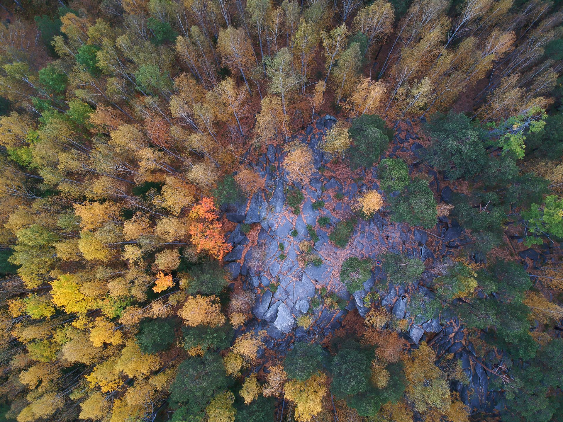 1920x1440 Falcon stone and beautiful forest. Middle Ural, Russia