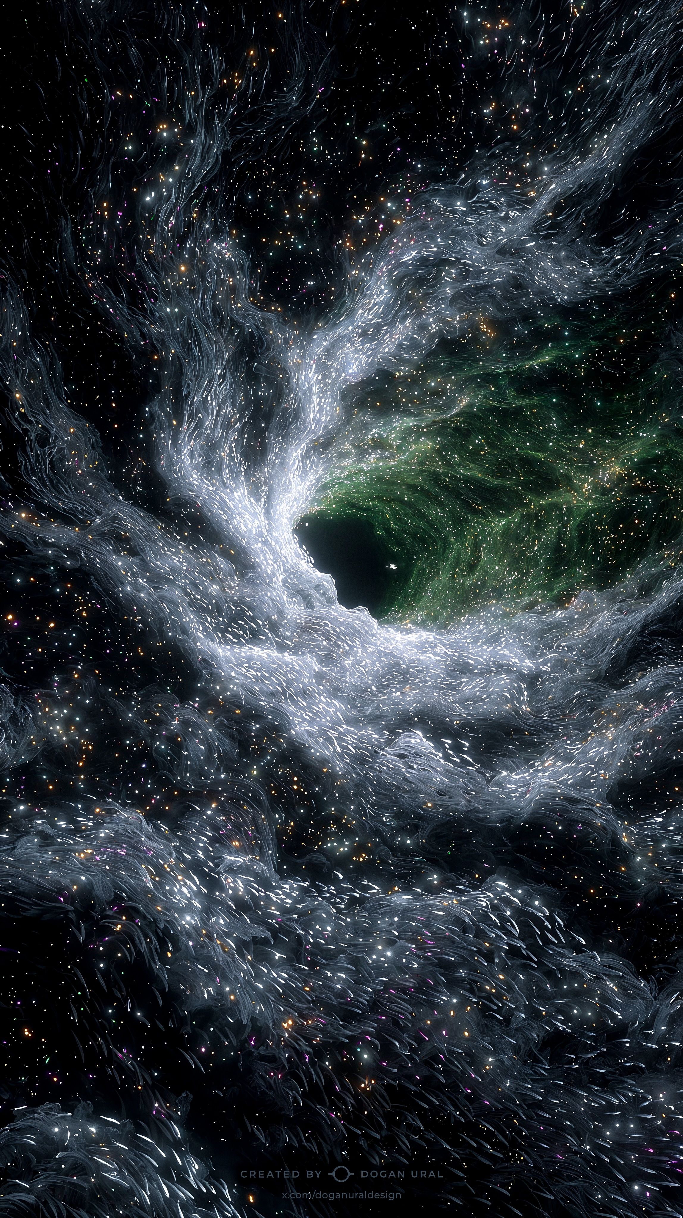 2296x4096 Unique cosmic voyage wallpaper for iPhone