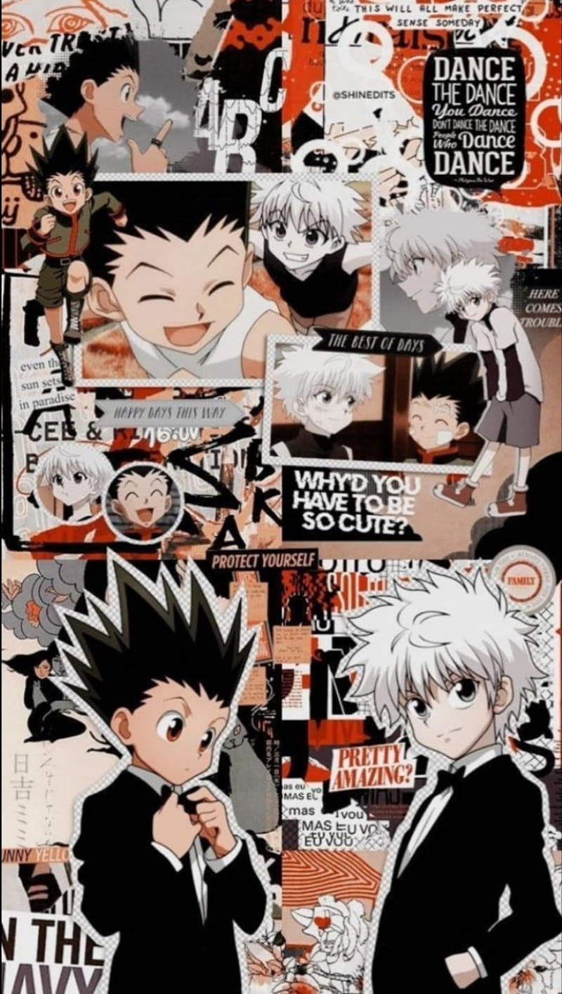 800x1415 Killua and gon, art, skate, HD phone wallpaper