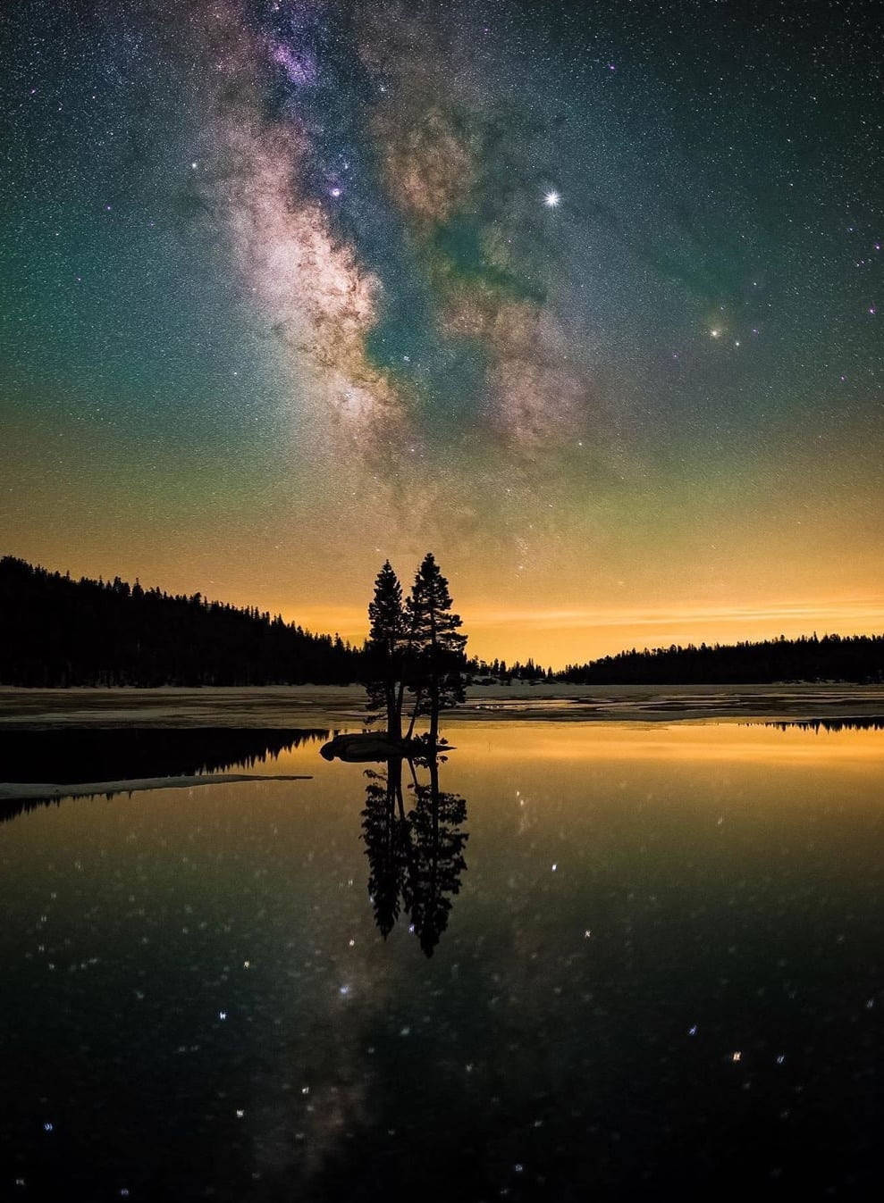 989x1347 Download Redmi Note 10 Country Night Sky Wallpaper