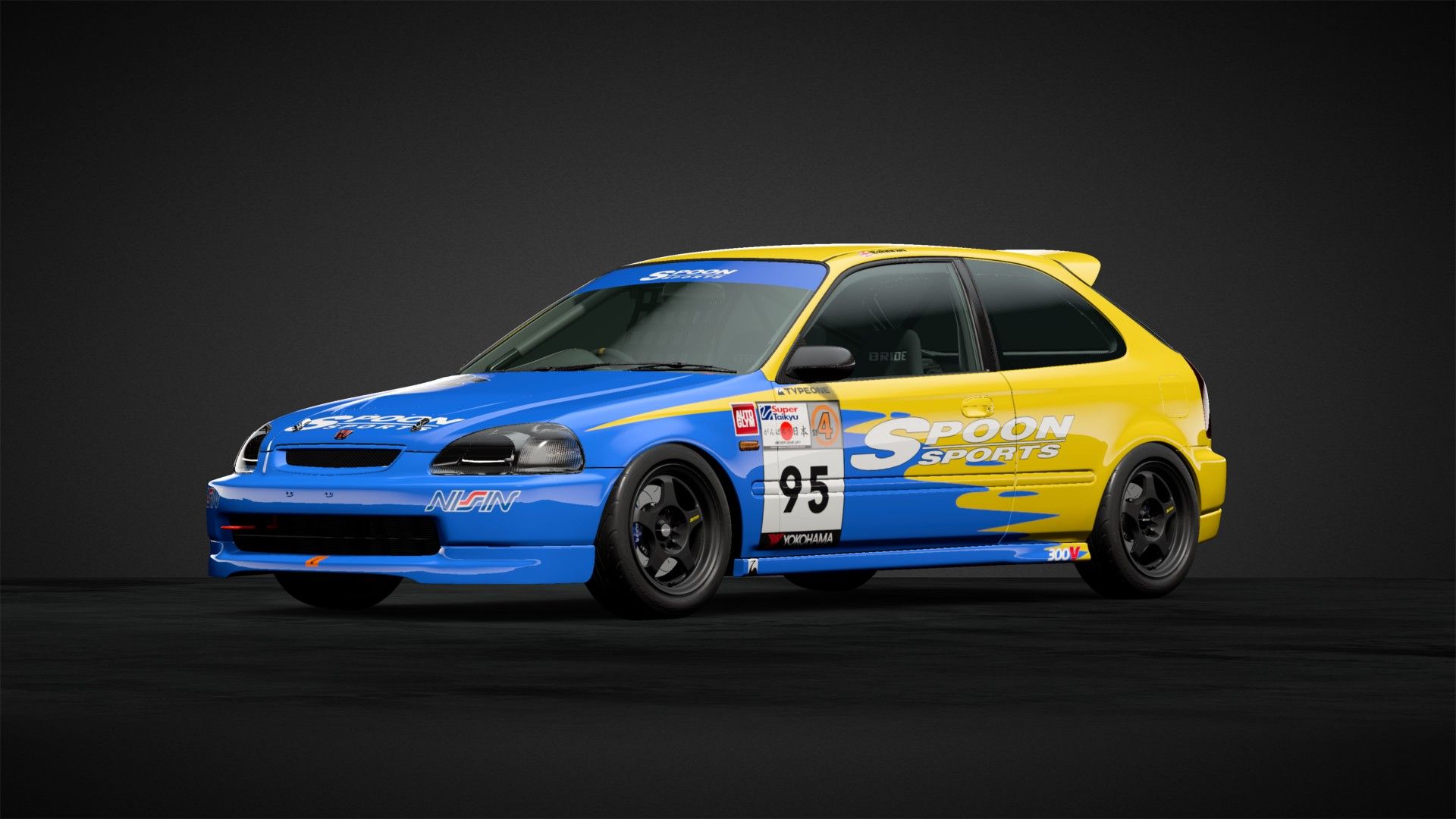 1920x1080 Spoon EK9 Super Taikyu N1 race car I finished a few days ago, you're welcome to download it! Car base is the Civic Type R (EK) Touring Car