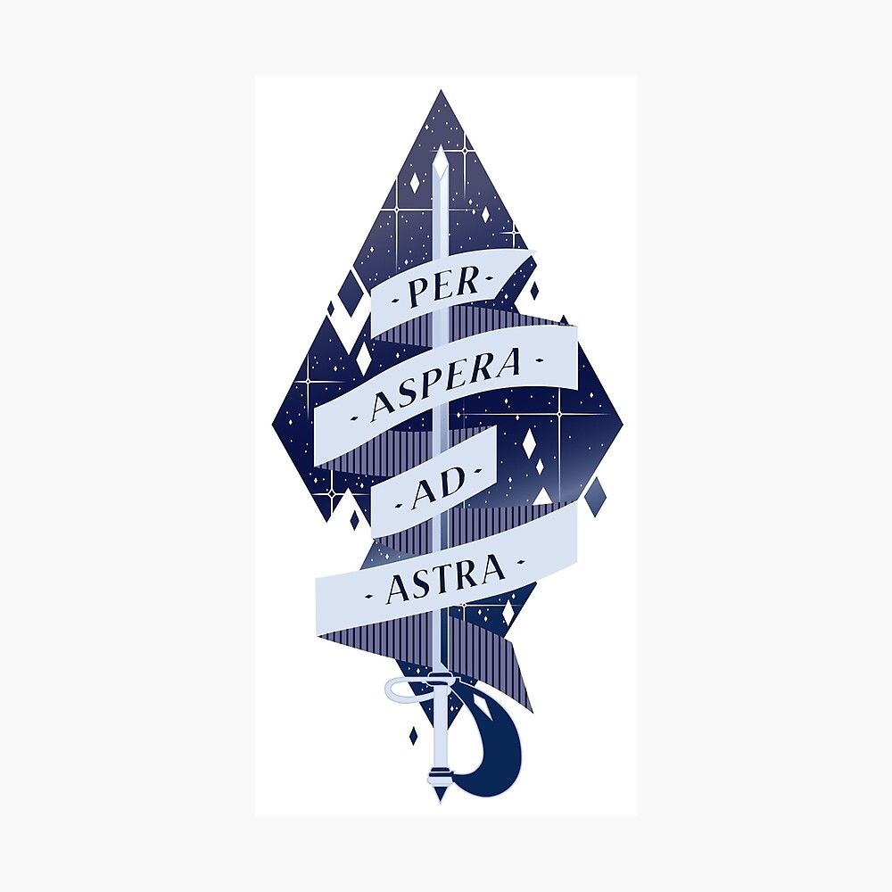 1000x1000 Per Aspera Ad Astra in Cosmos Poster